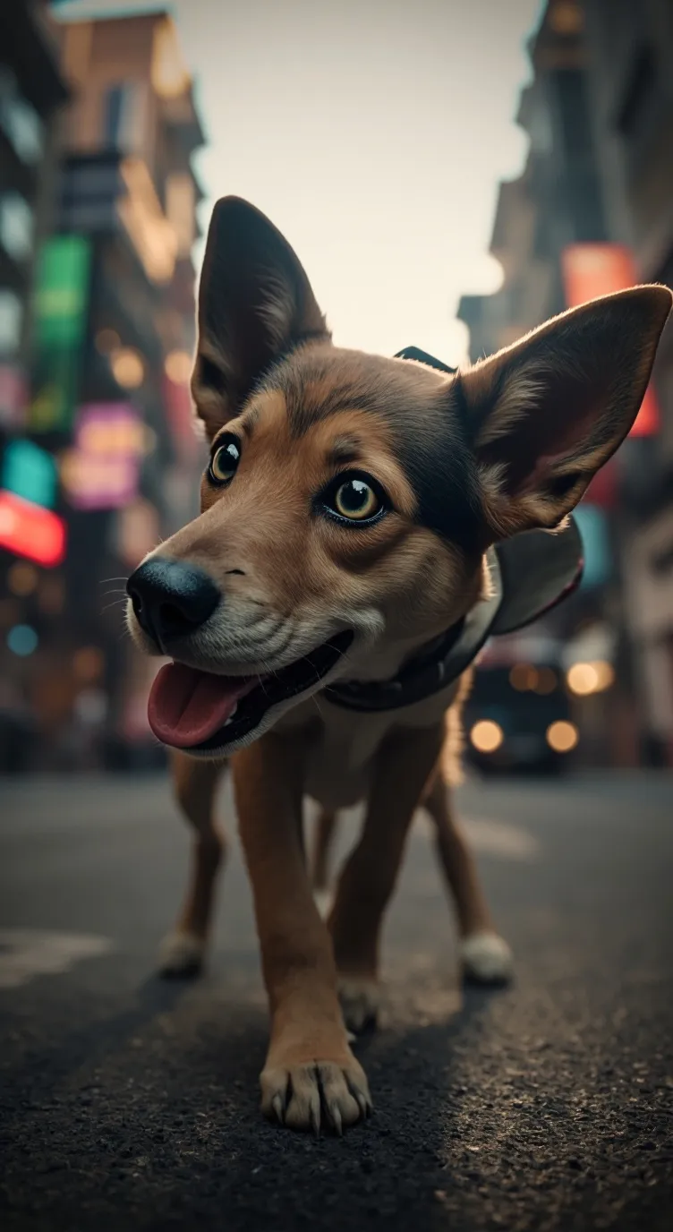 ai character: cyber dog background