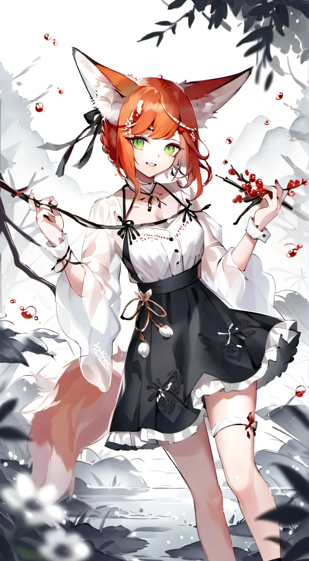 ai character: ★ foxina 🌿 background