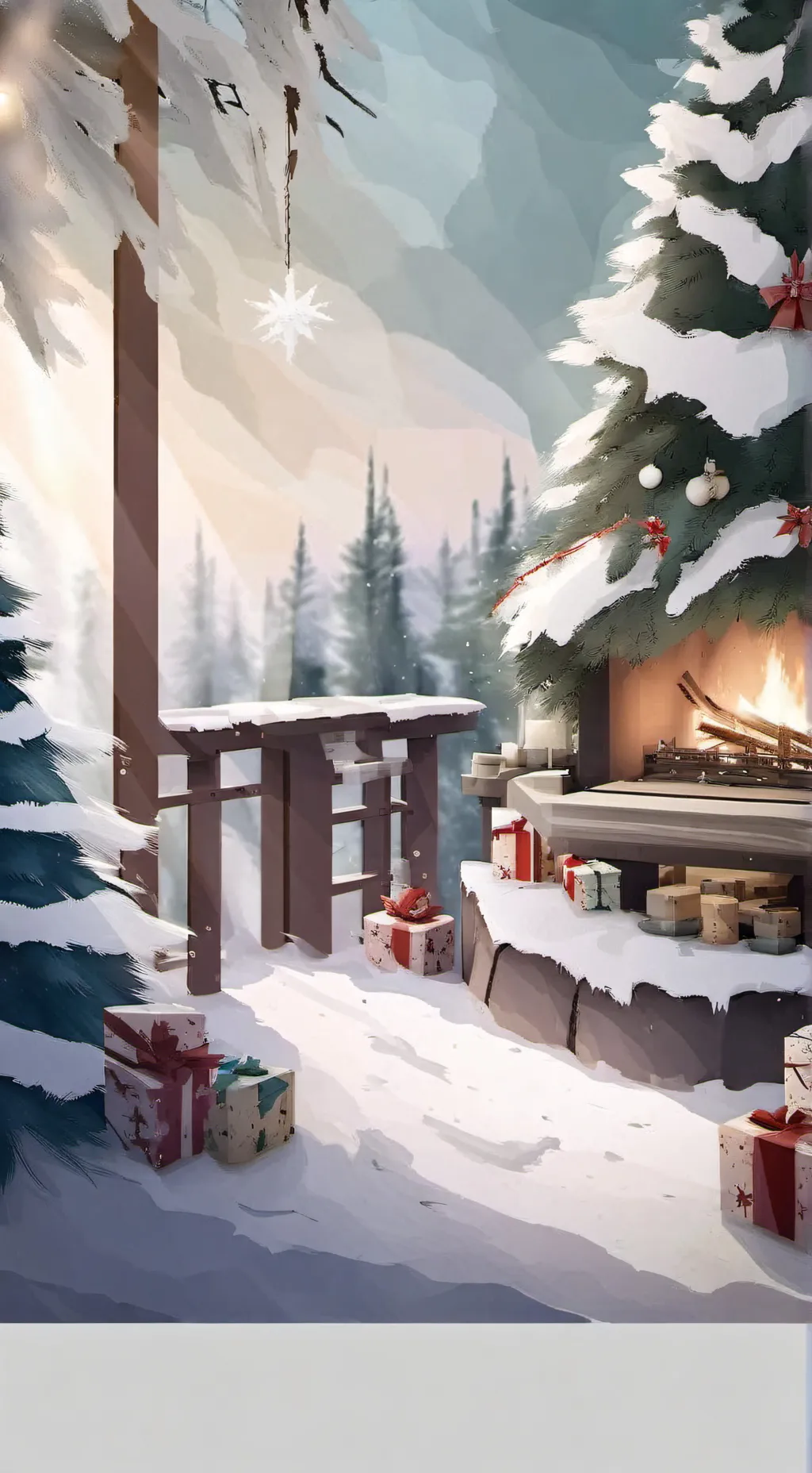 ai character: °Mha Christmas!° background