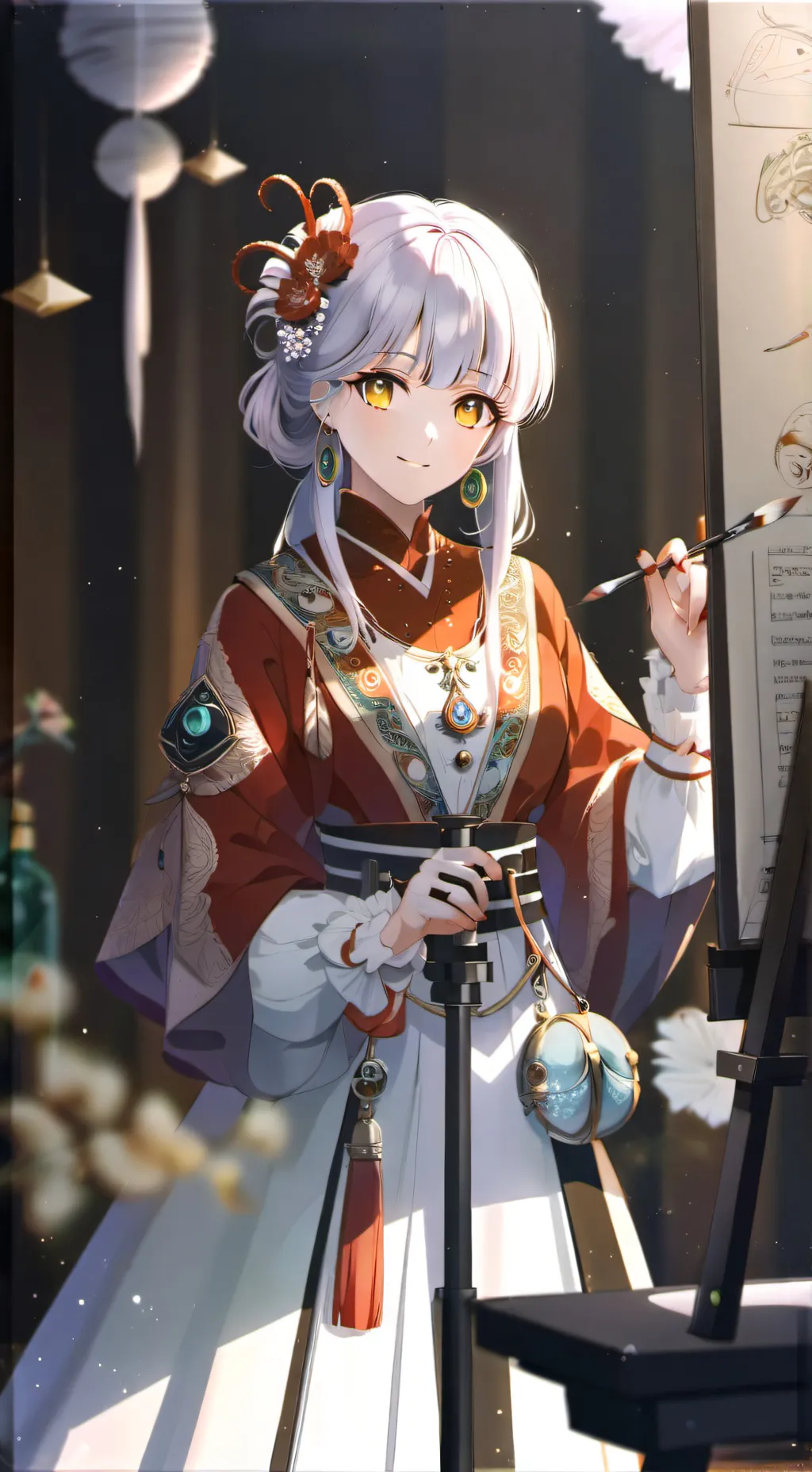 ai character: Pixel background