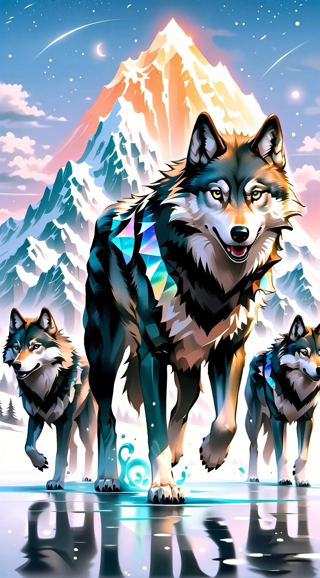 ai character: Male wolves background