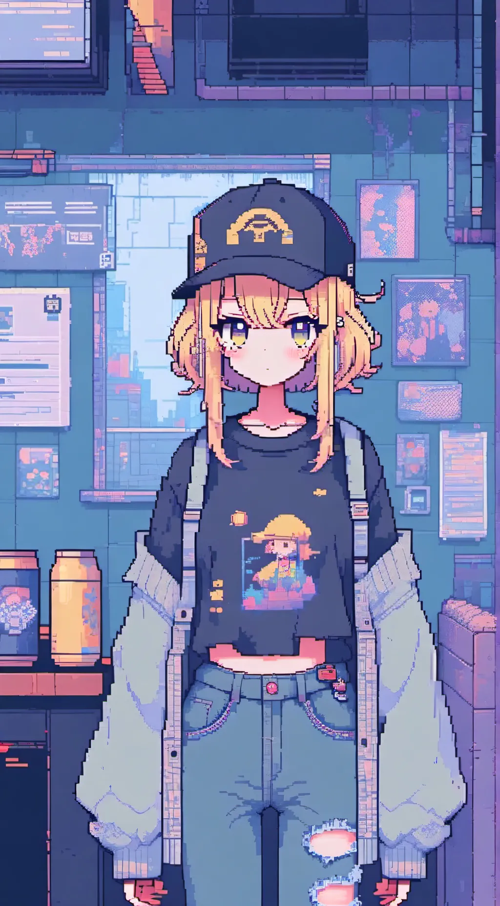 ai character: robot girl background