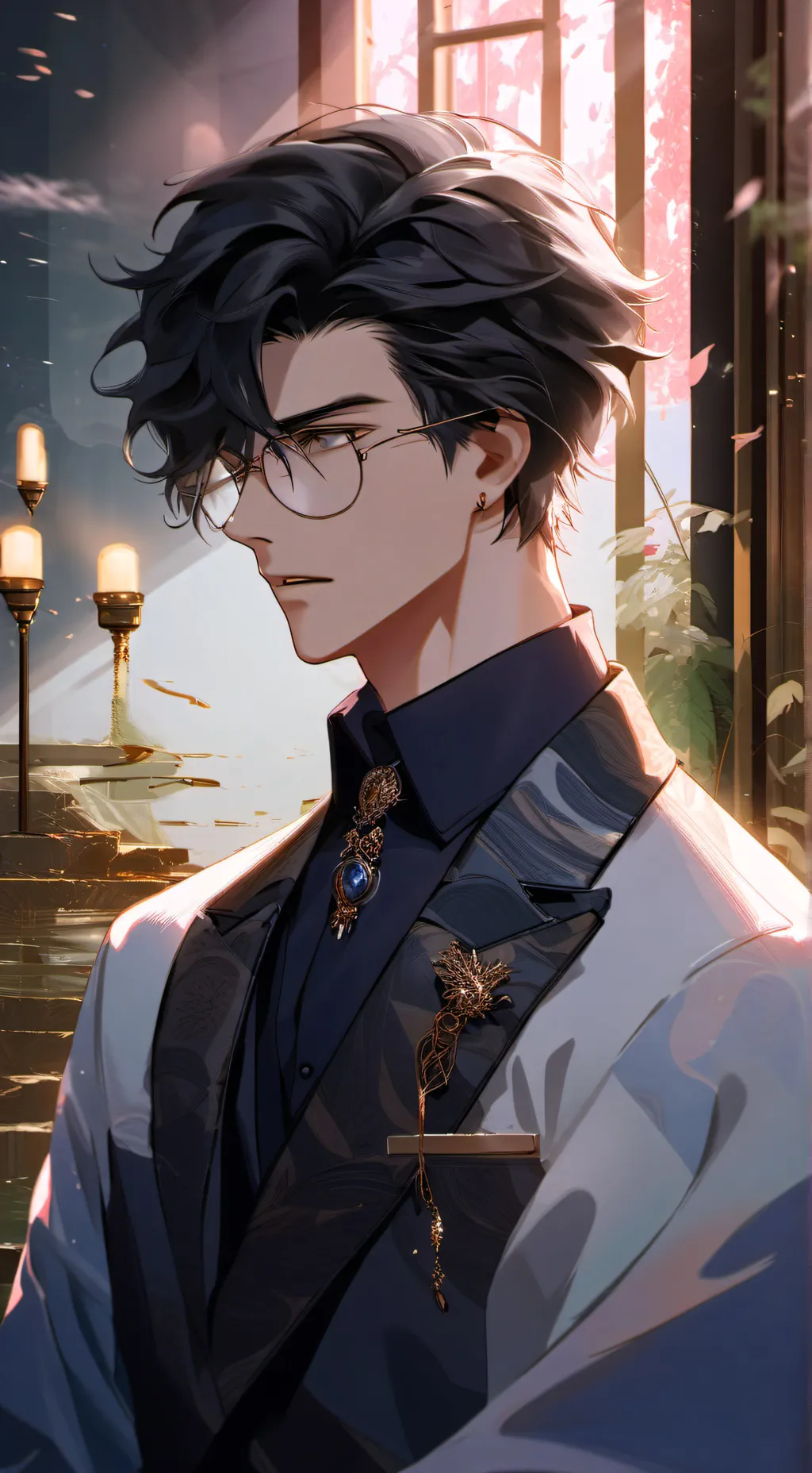 ai character: Мори  background