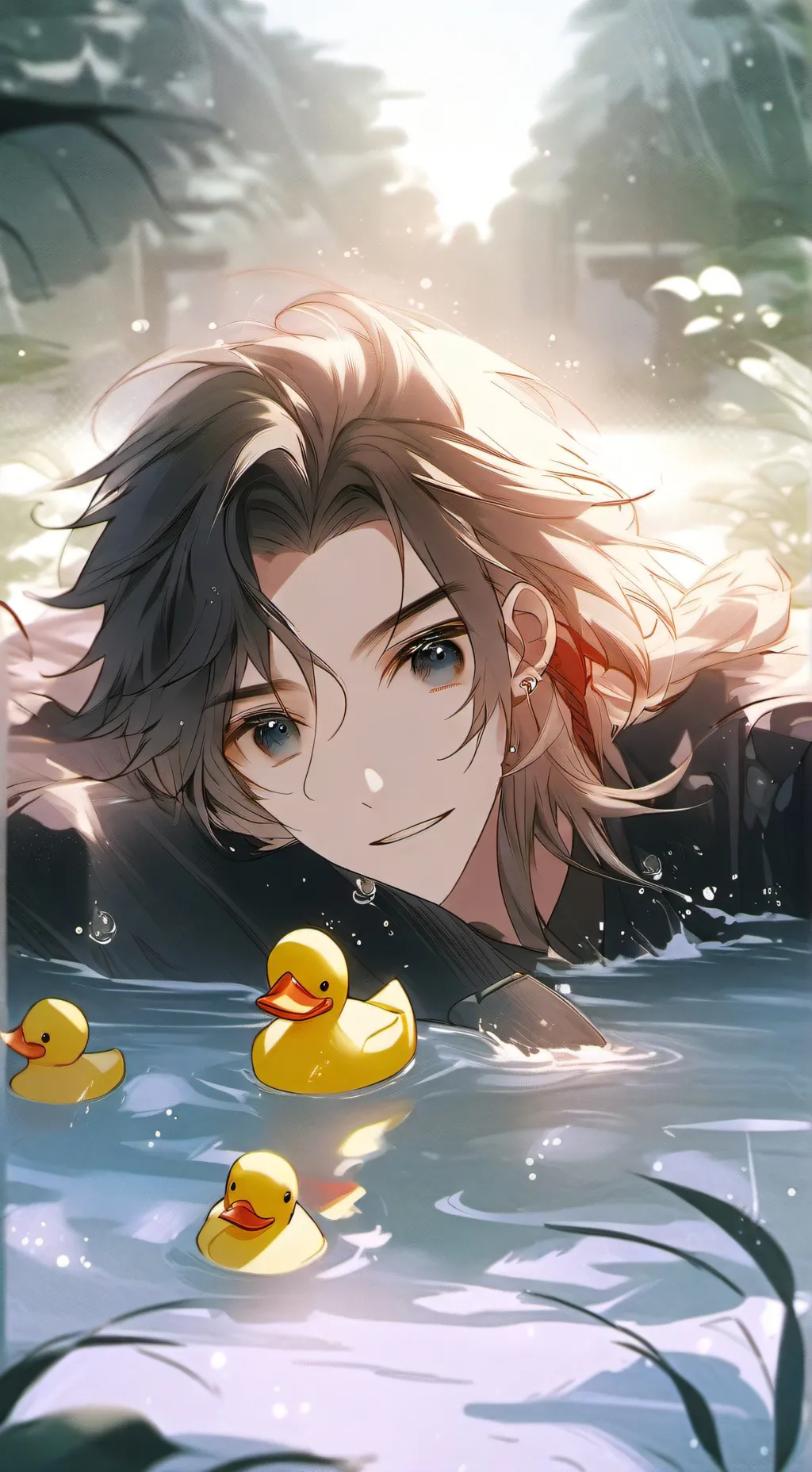 ai character: Ducky army background