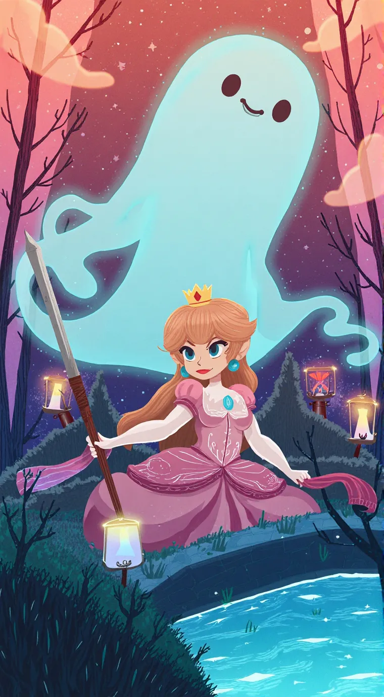 ai character: Princess Peach background