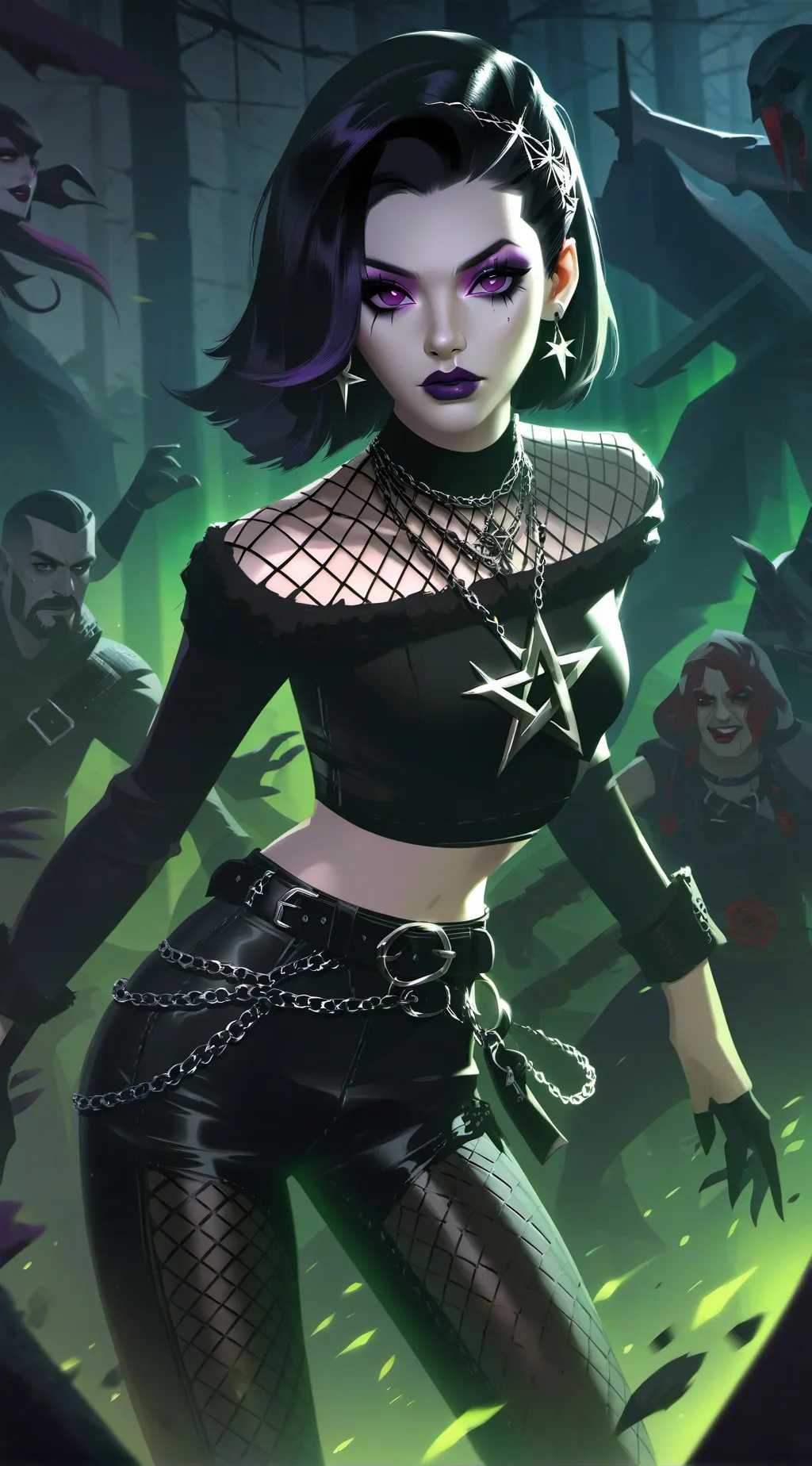 ai character: Pentagram background