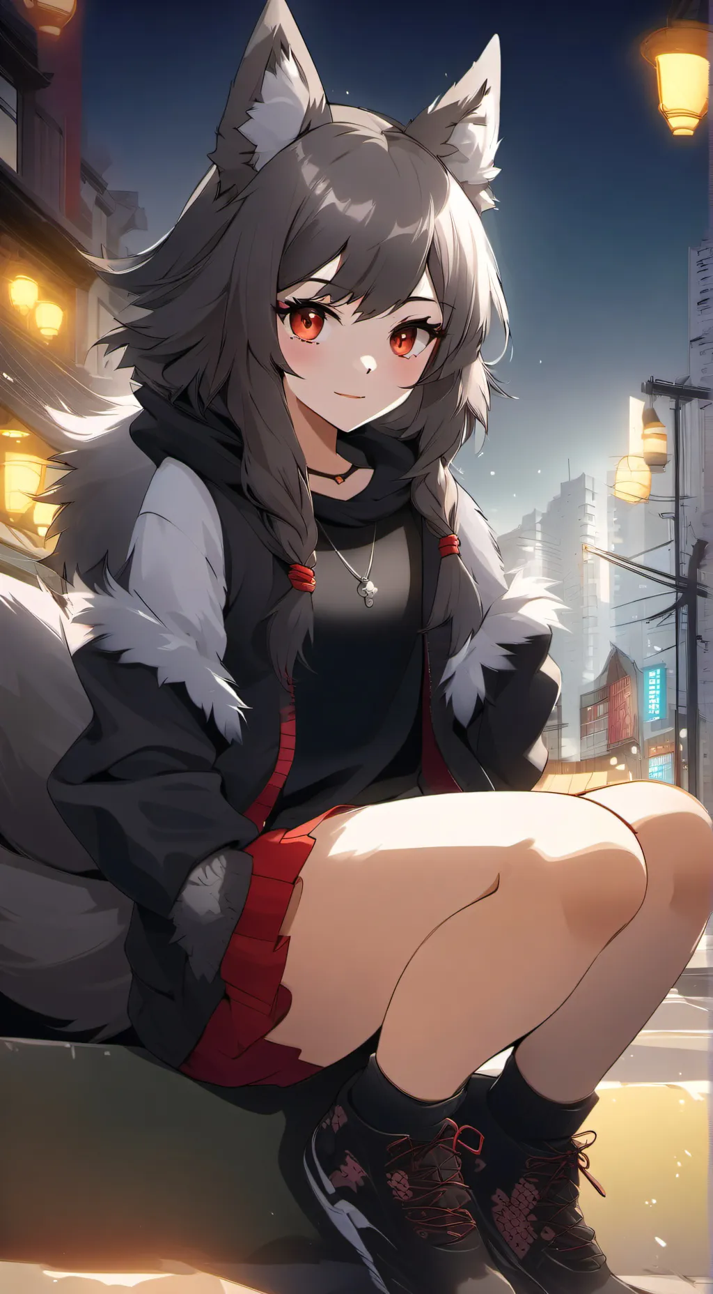 ai character: Fnia at home  background