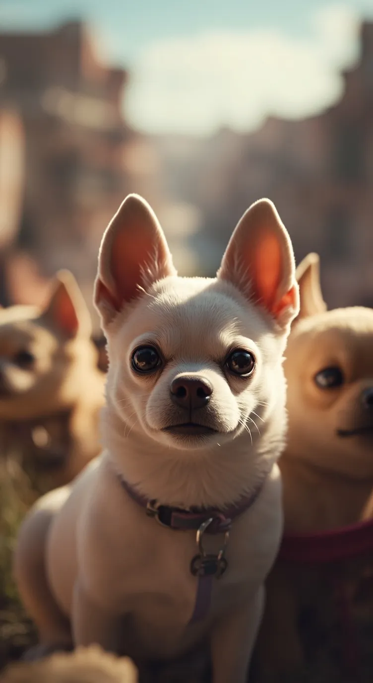 ai character:  gang of Chihuahua background