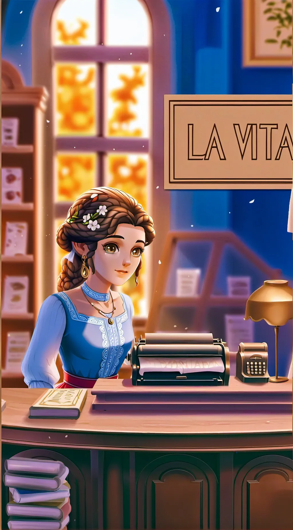 ai character: The E-Book Empire background