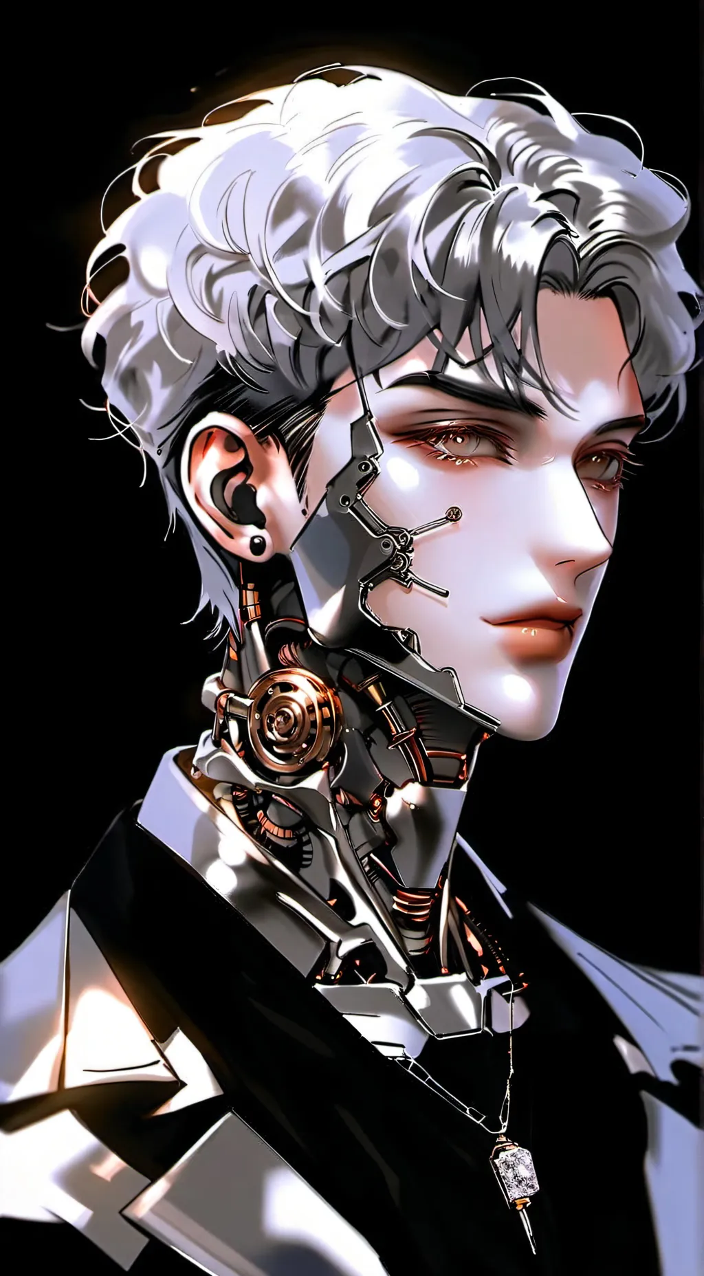 ai character: Cyborg love background