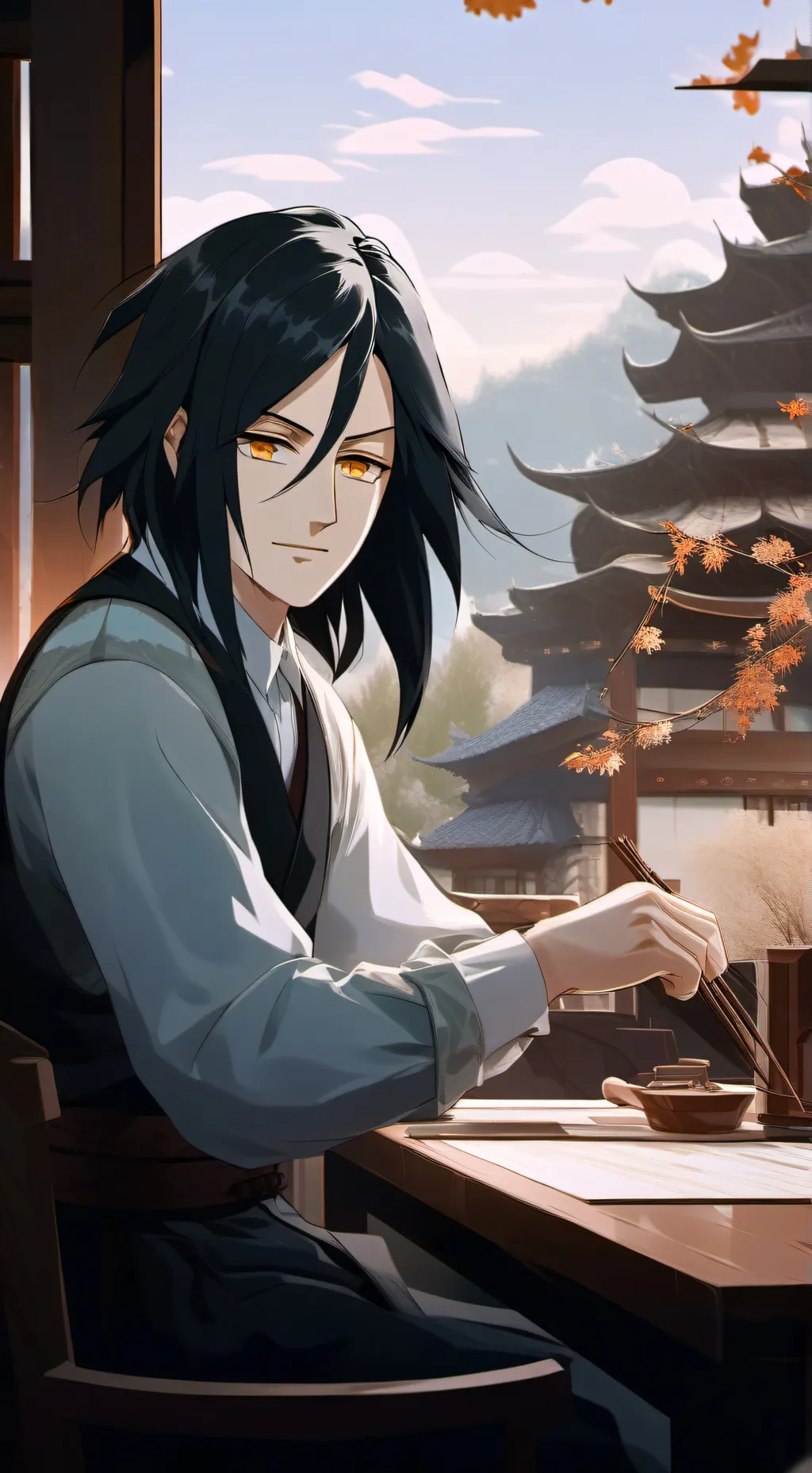 ai character: Себастьян background