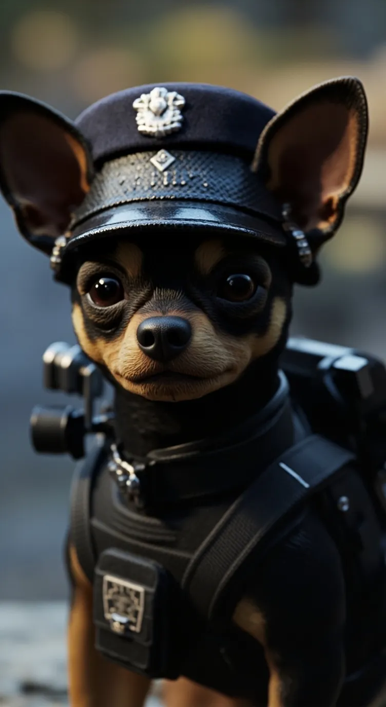 ai character: police pup background