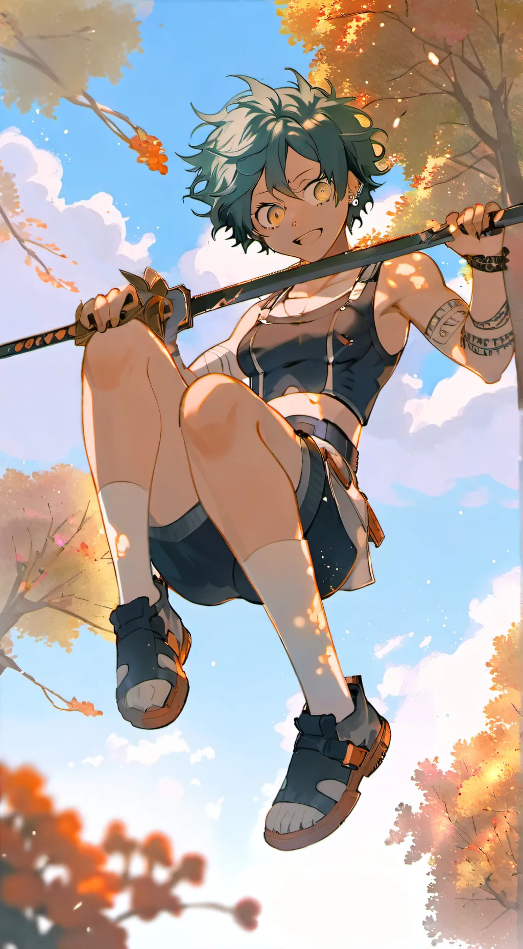 ai character: Deku older sister  background