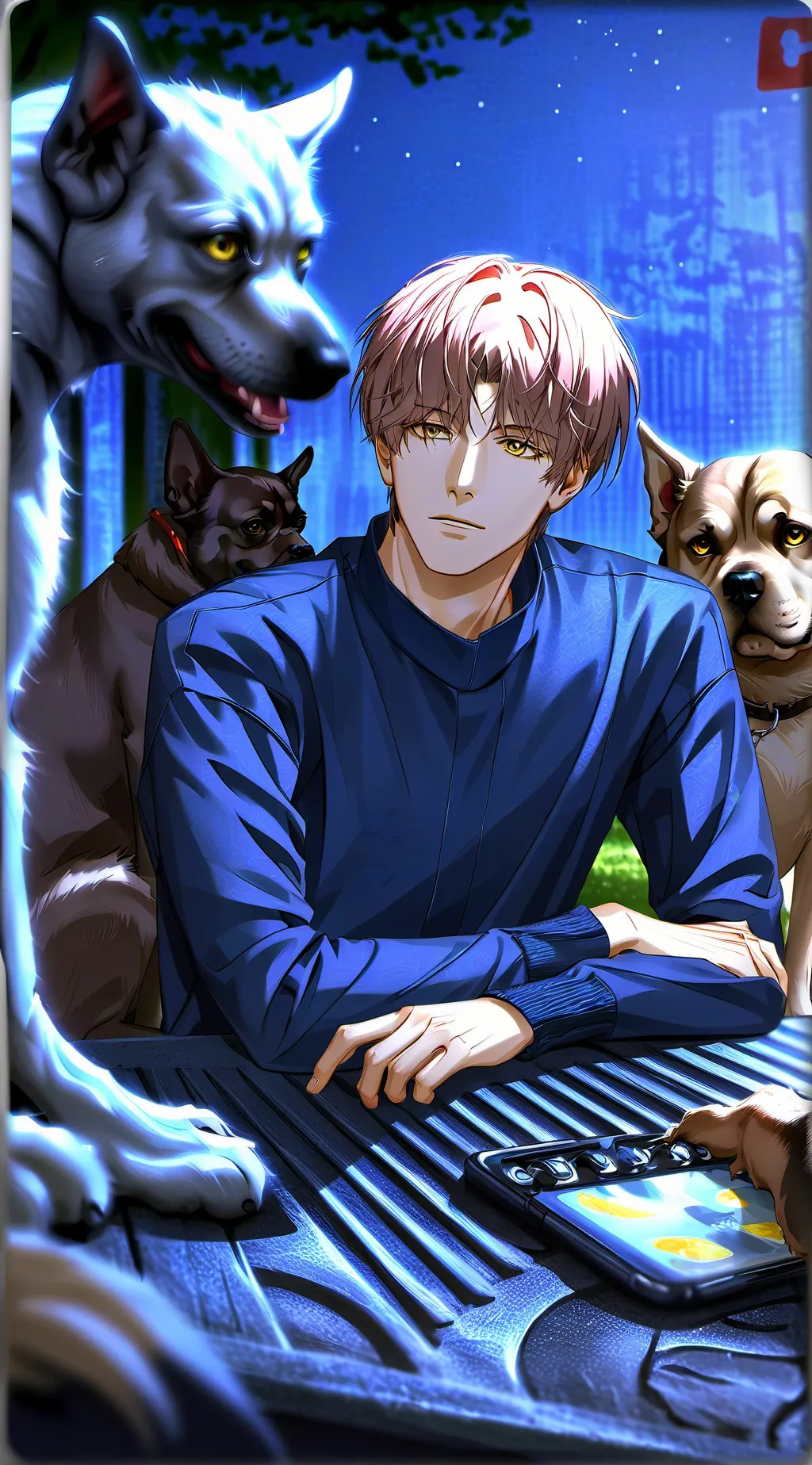 ai character: Chadwick background