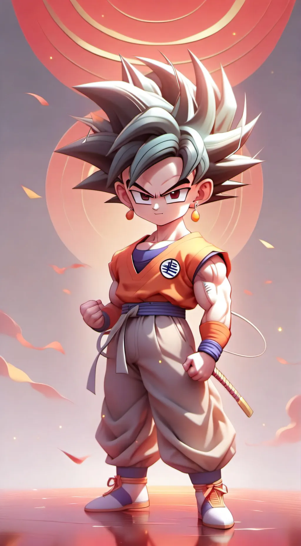 ai character: goku de daima background
