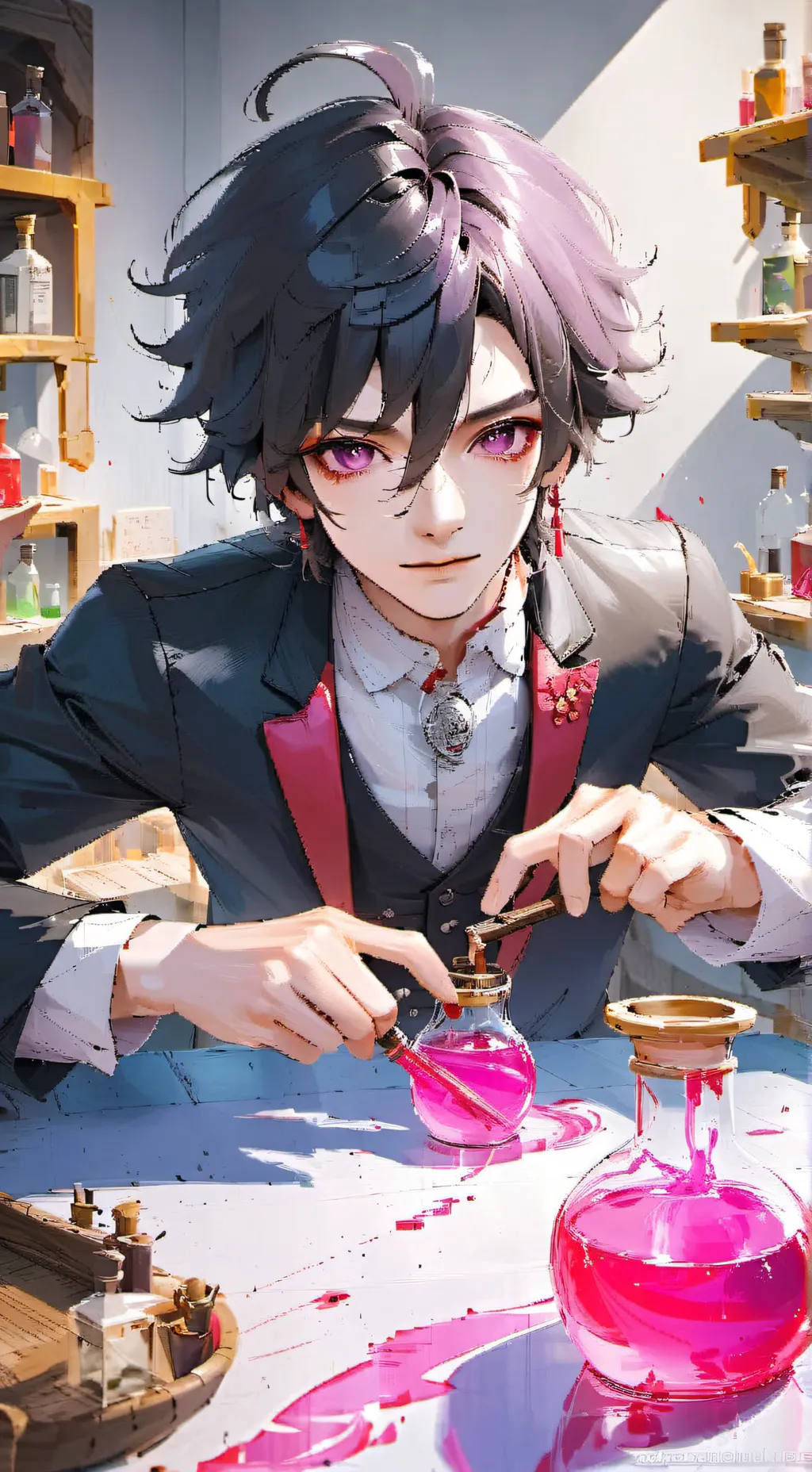 ai character: Drug Violet RR background