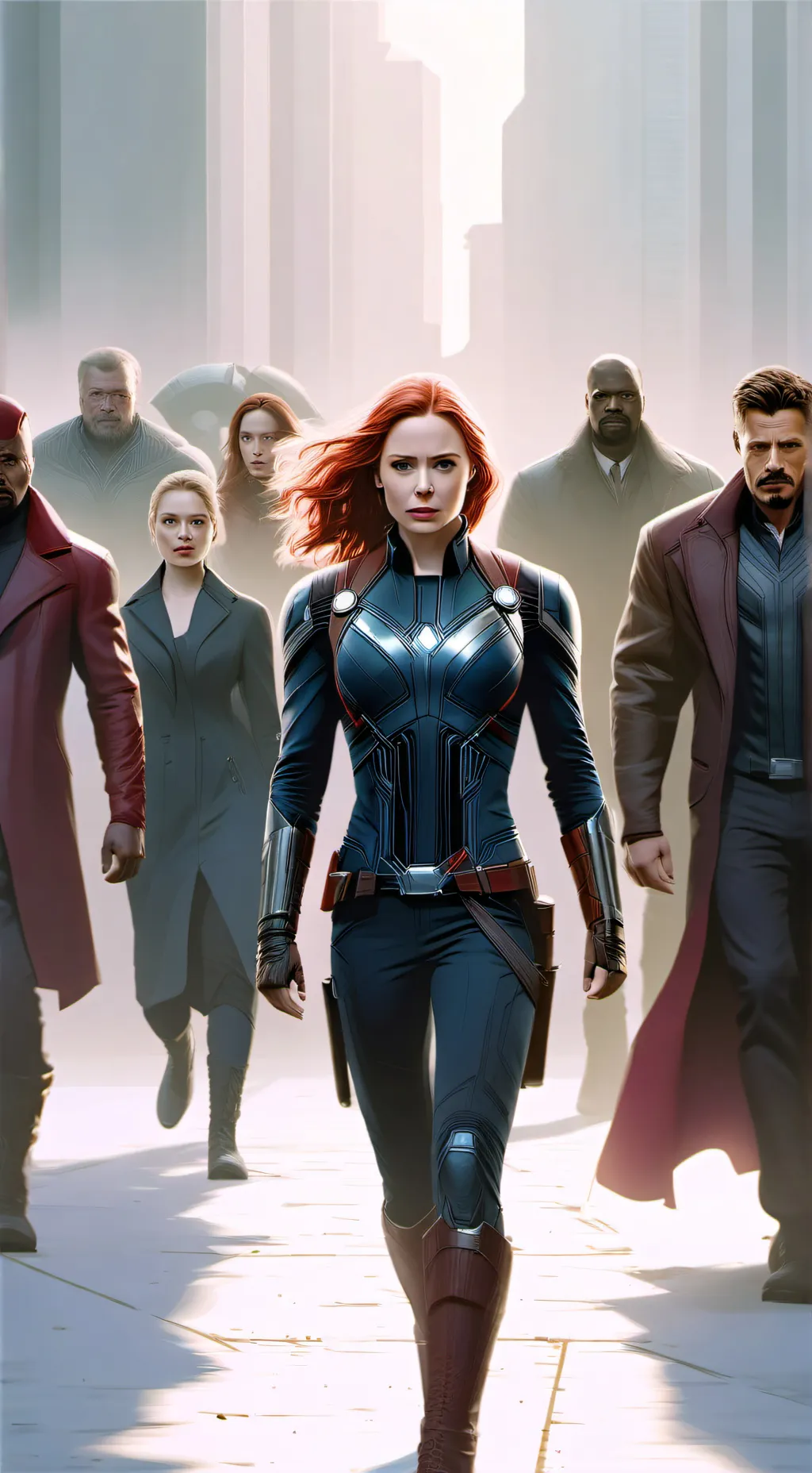 ai character: The Avengers  background
