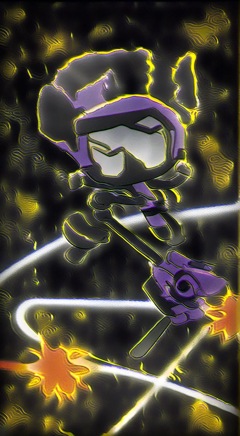 ai character: Murder Drones.  background