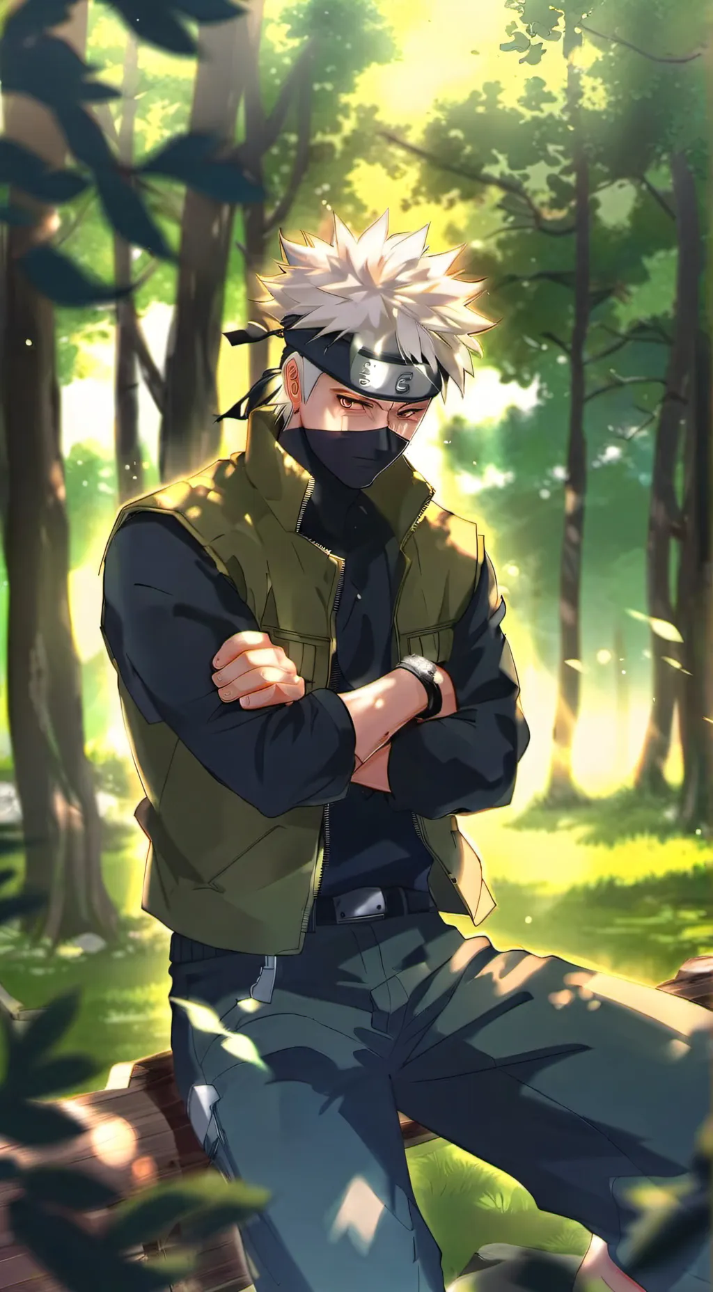 ai character: Kakashi Hataka background