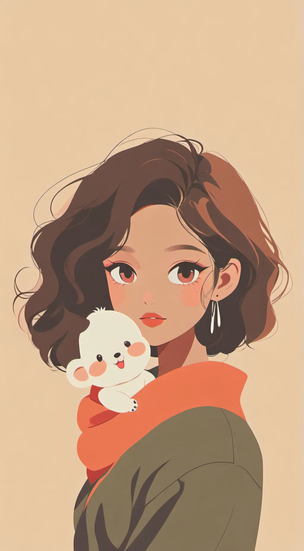 ai character: Rise of red background