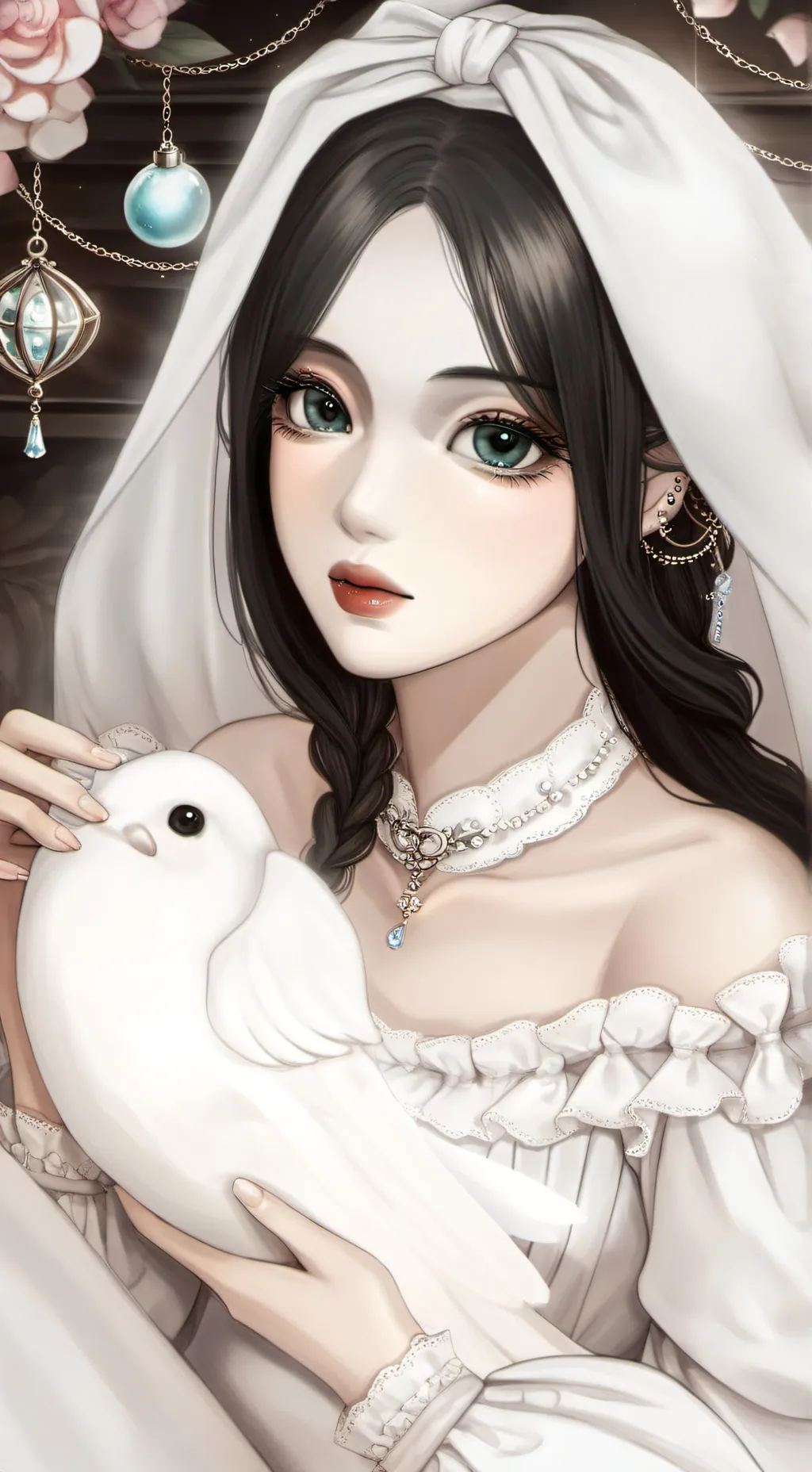 ai character: Lucie dusk background