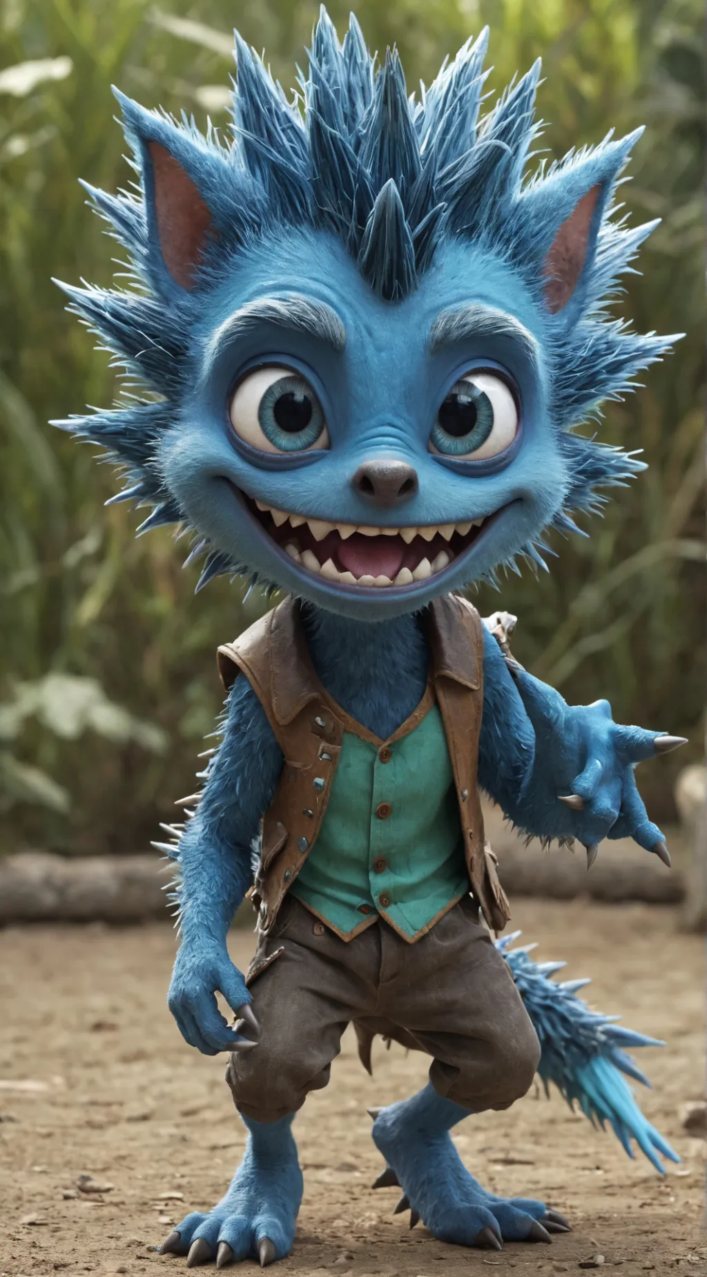 ai character: Stitch background