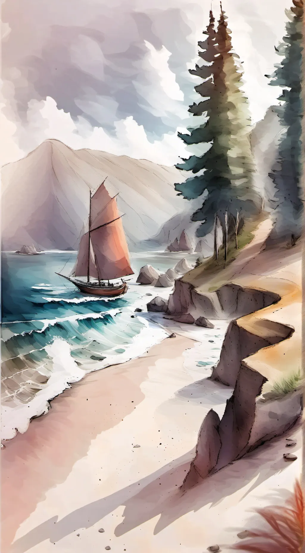ai character: JJK BEACH background