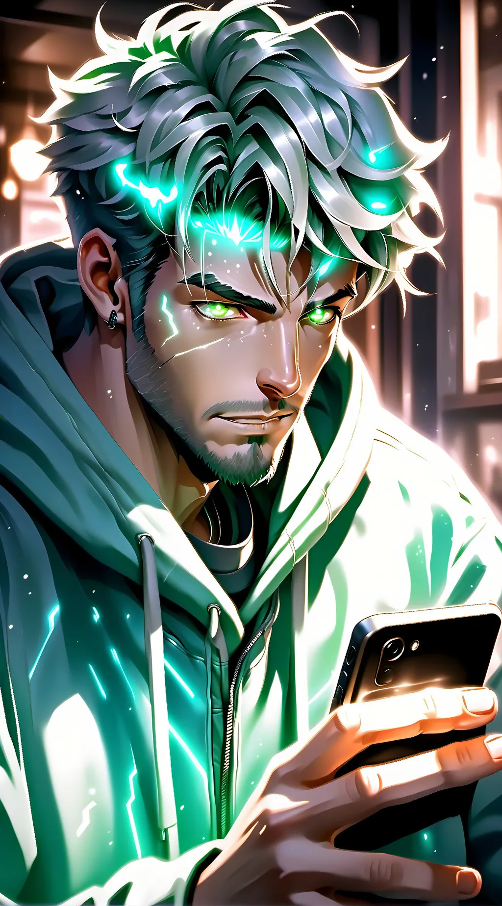 ai character: The Unhappy Gamer Latte Enthusiast background