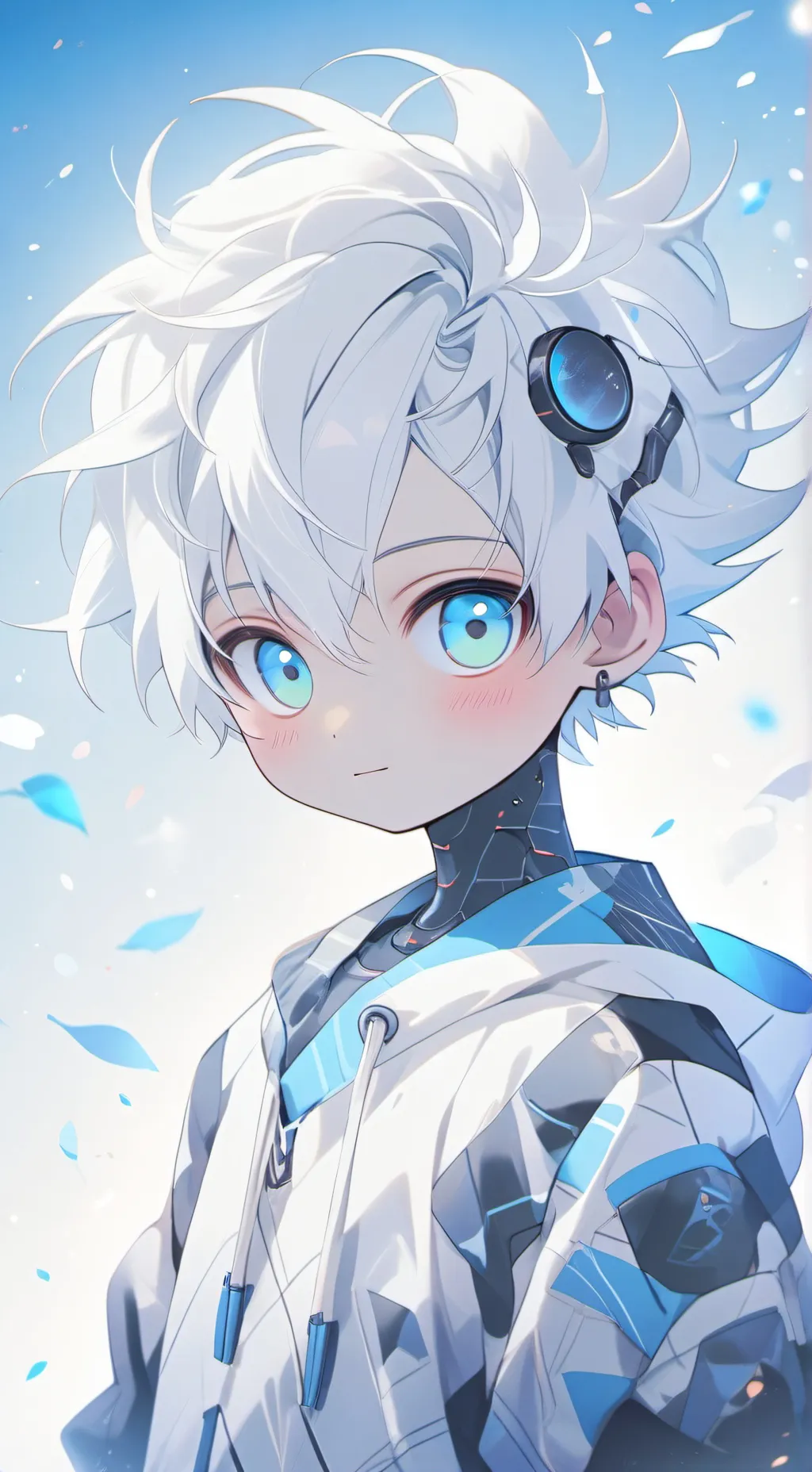 ai character: mha robot helper. background