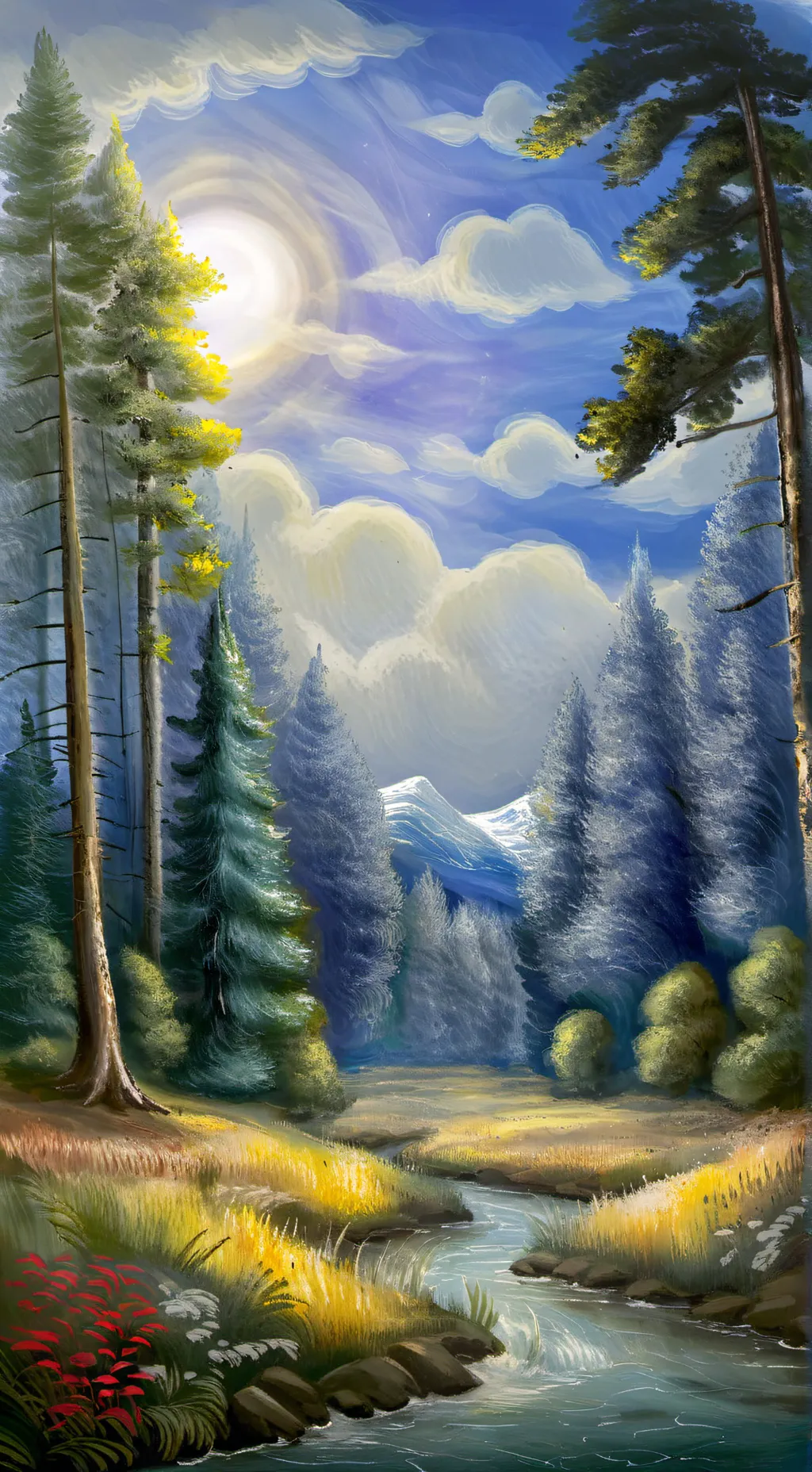 ai character: Camping!  background