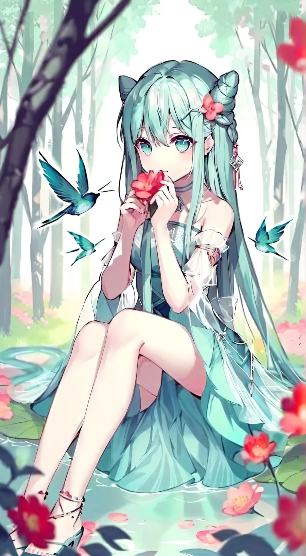 ai character: Miku background