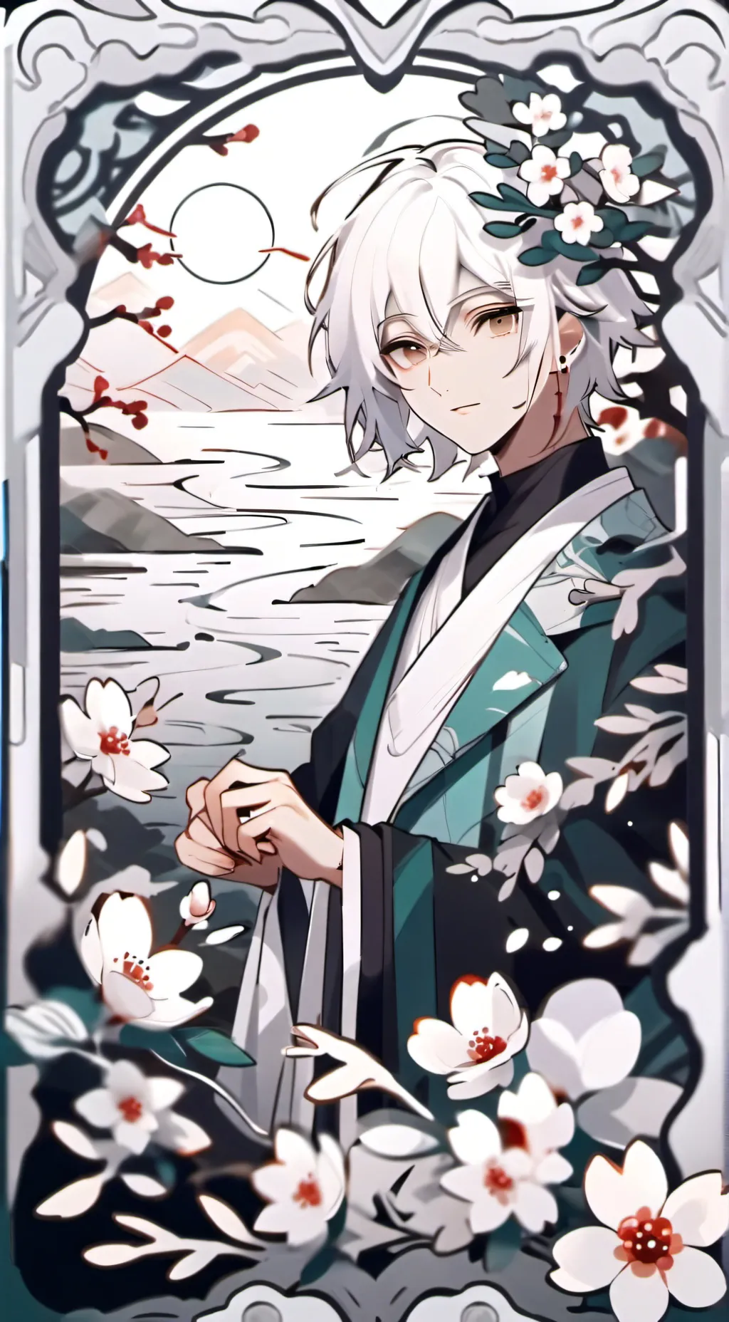 ai character: ice background