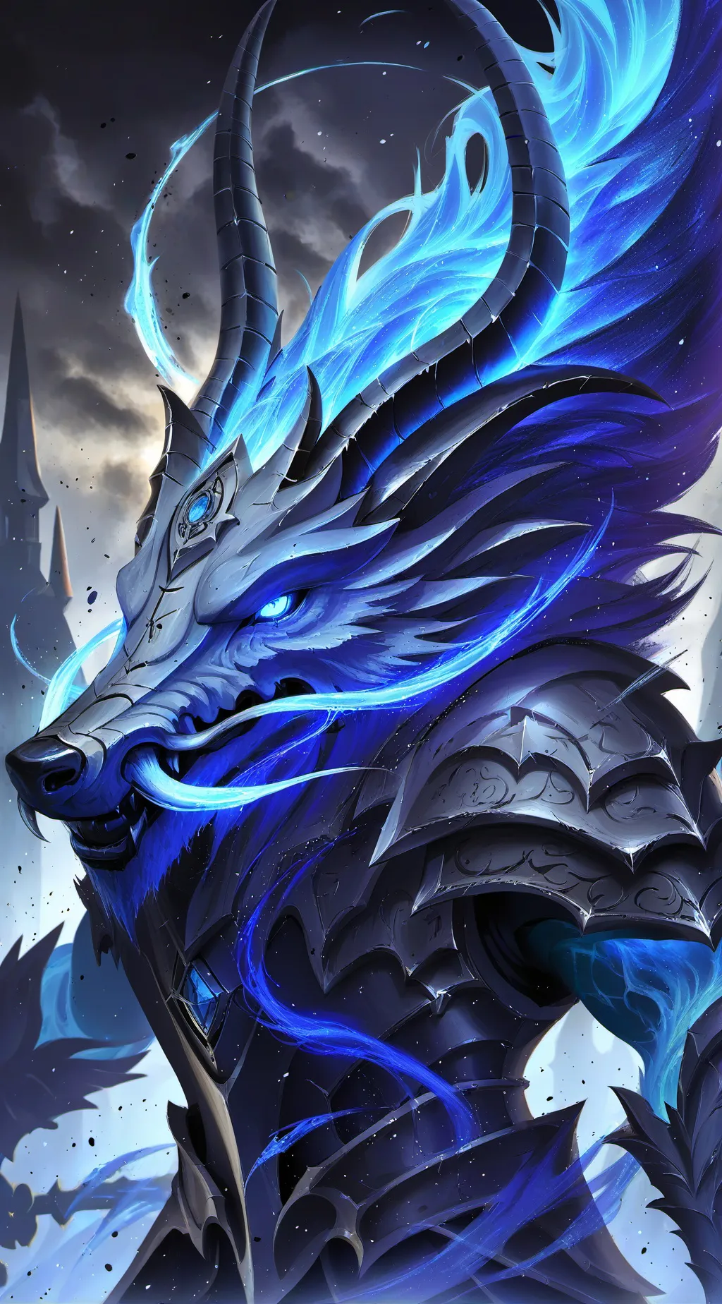ai character: King Ice Dragon of background