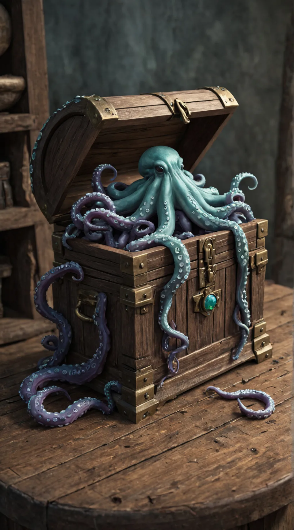 ai character: Mimic chest background