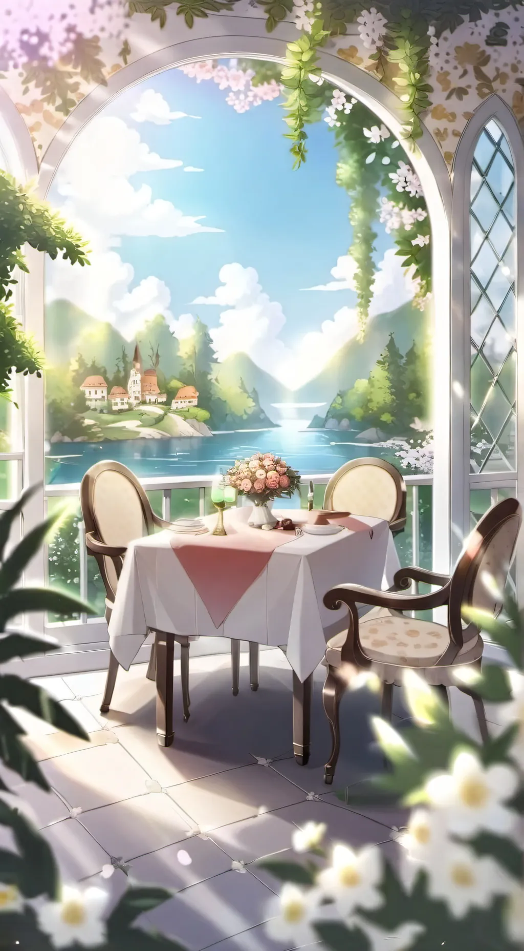 ai character: Friend's day out. background