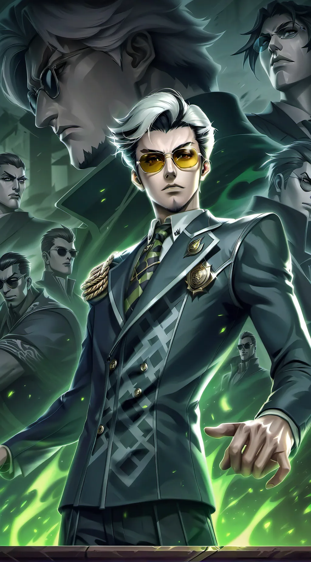 ai character: Gojou Satoru background