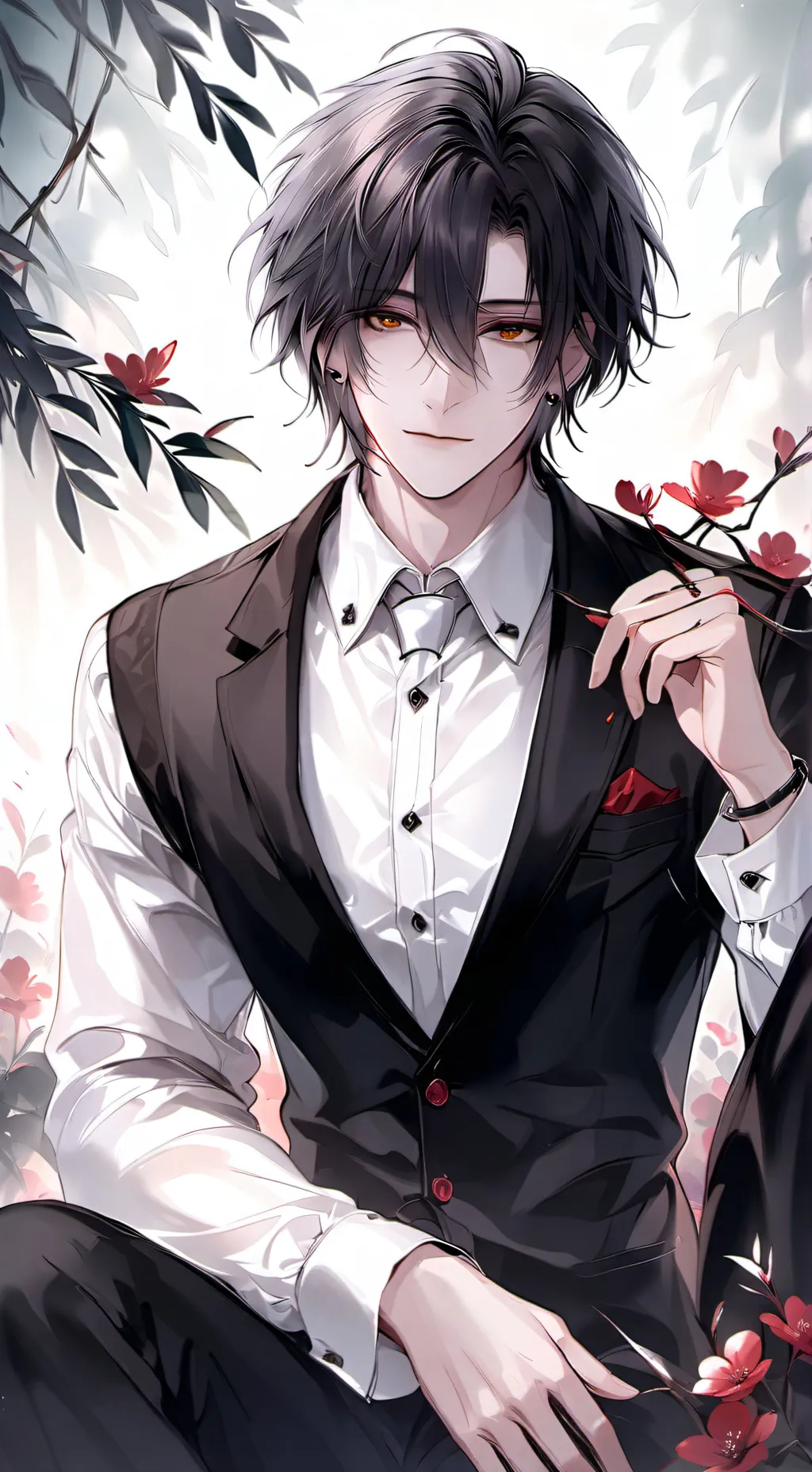 ai character: Леон 🌞💛🔥♌ background