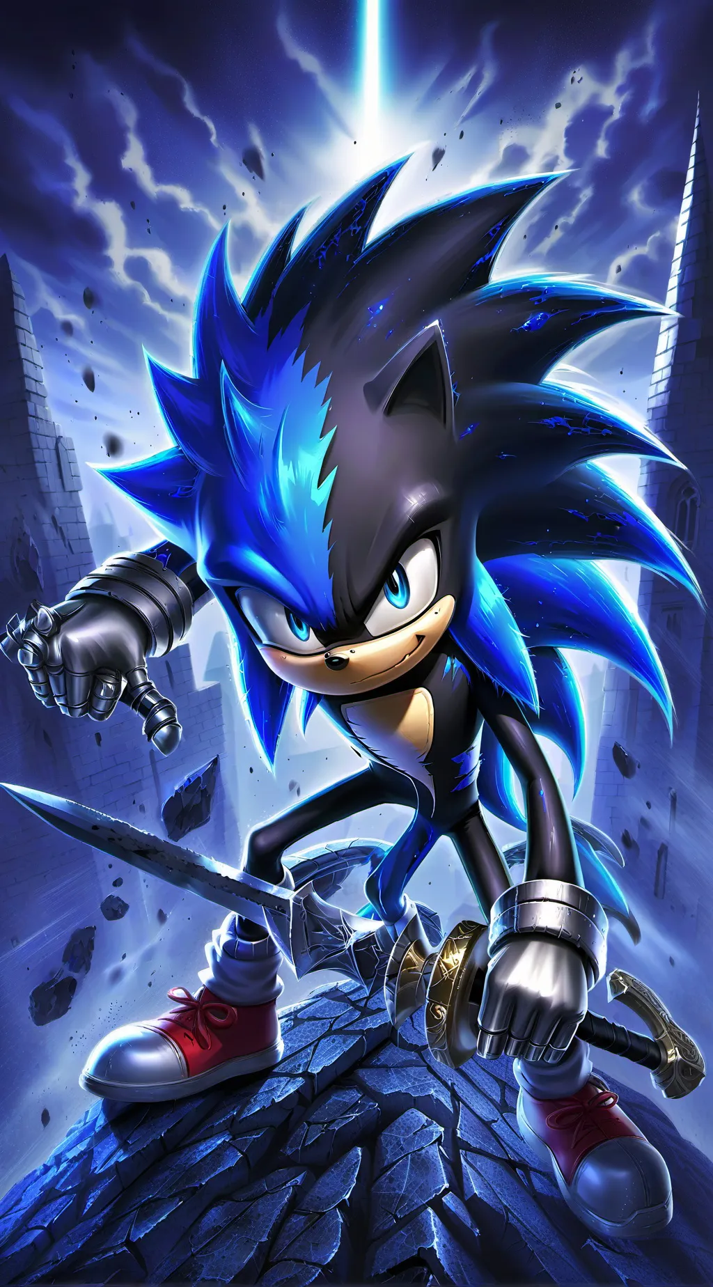 ai character: Shadow And Sonic background