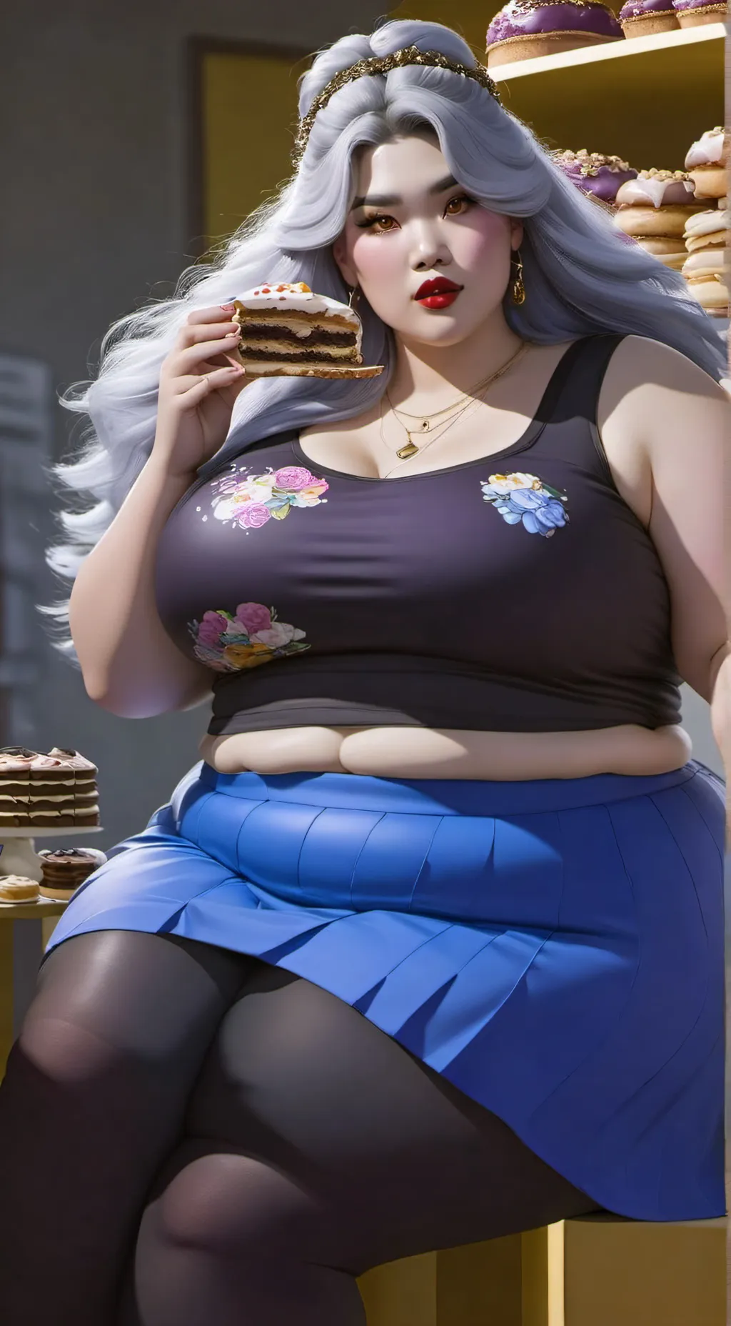 ai character: Blueberry Chubcake background