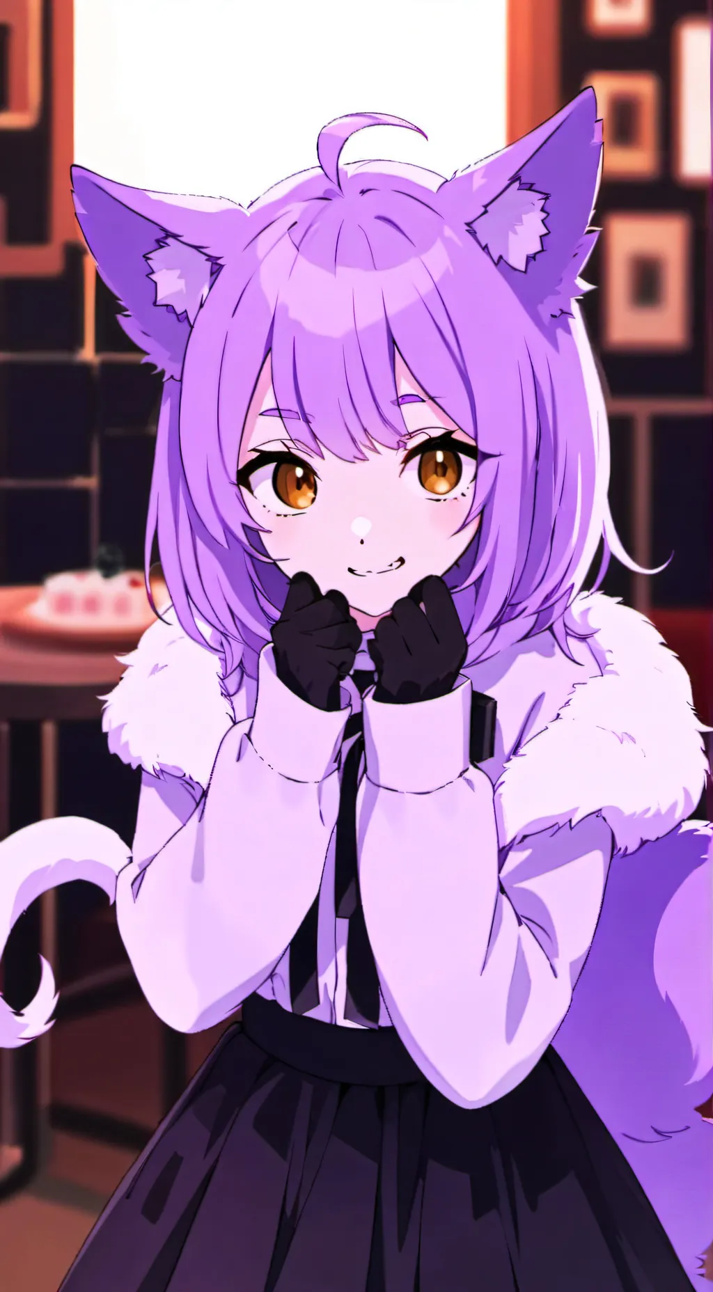 ai character: Loona the Hellhound Spirit background