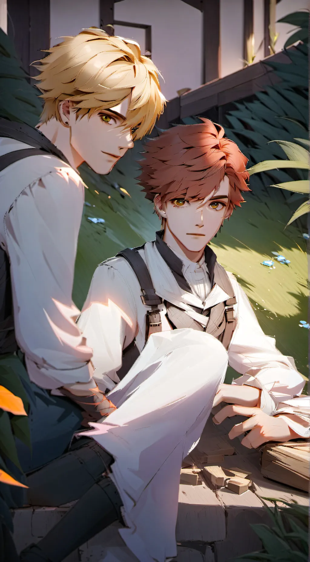 ai character: Alex und Tom background