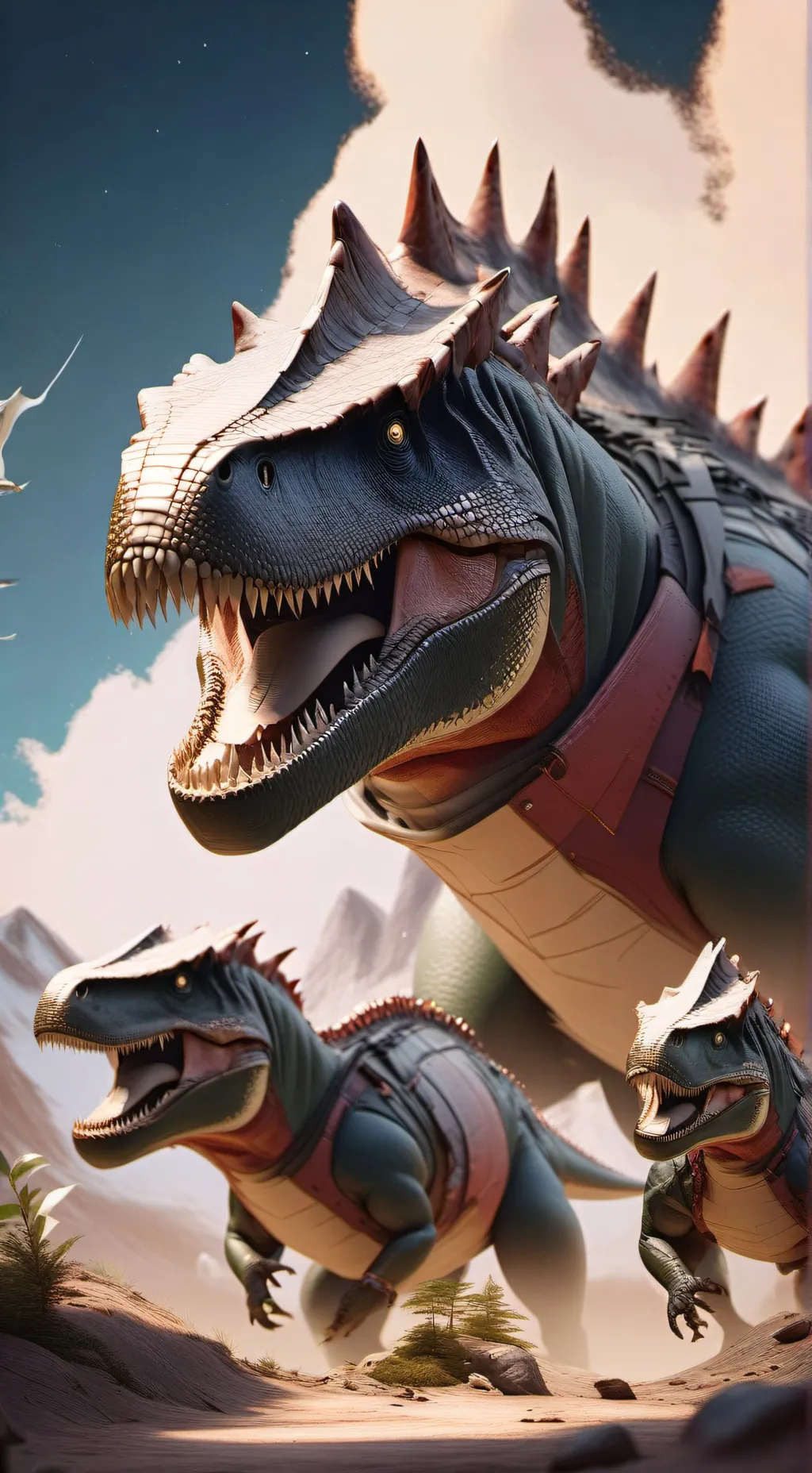ai character: jurassic park scho background