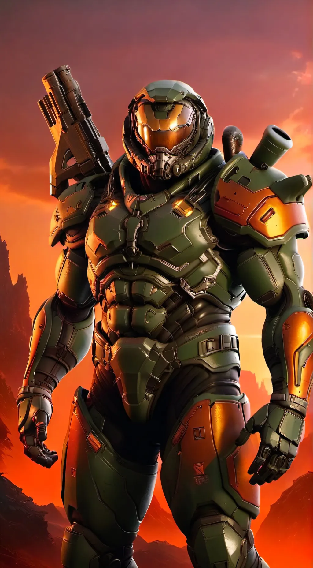 ai character: Doom Slayer background