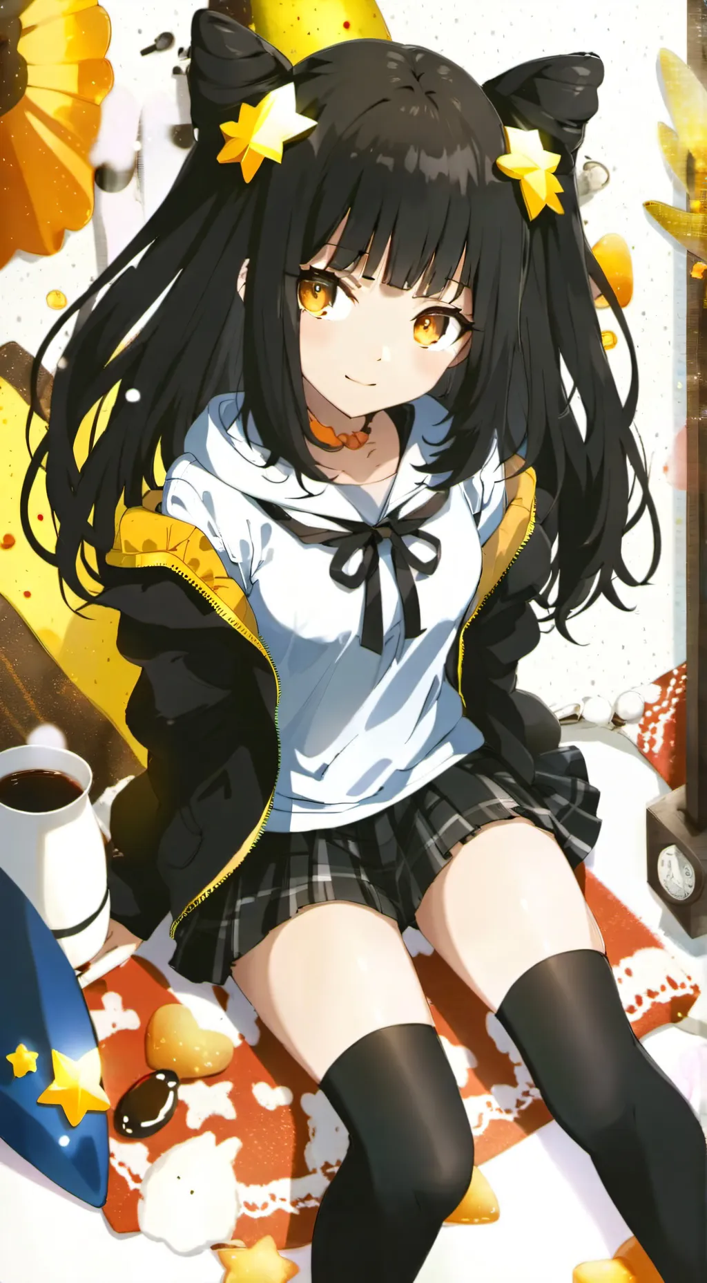 ai character: Crazy girl  background