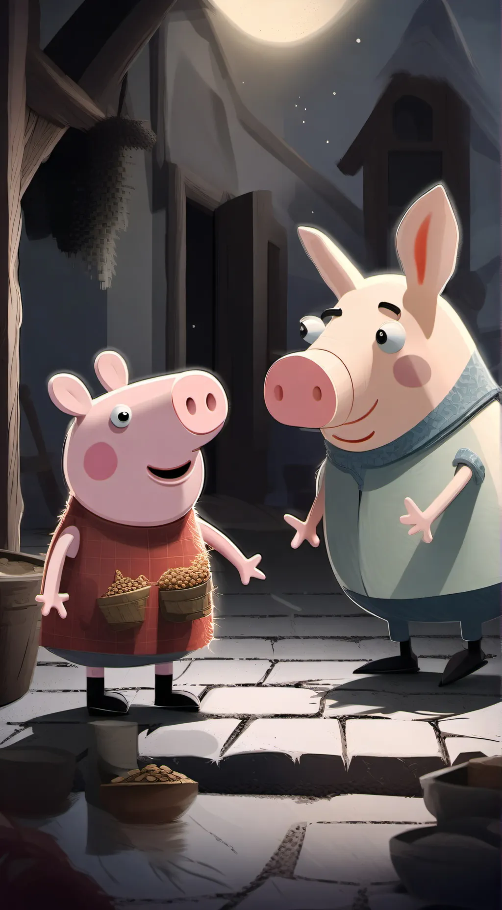 ai character: Peppa pig background