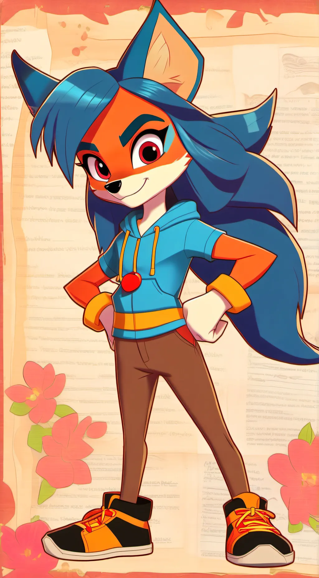 ai character: Zooey background