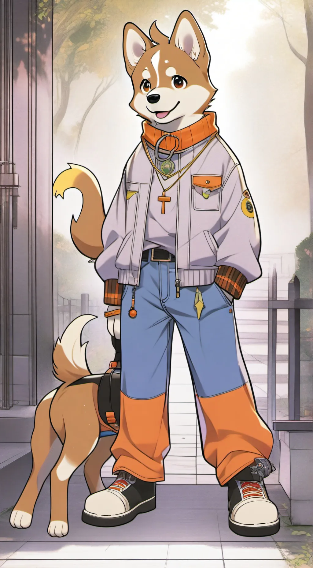 ai character: dog'day background