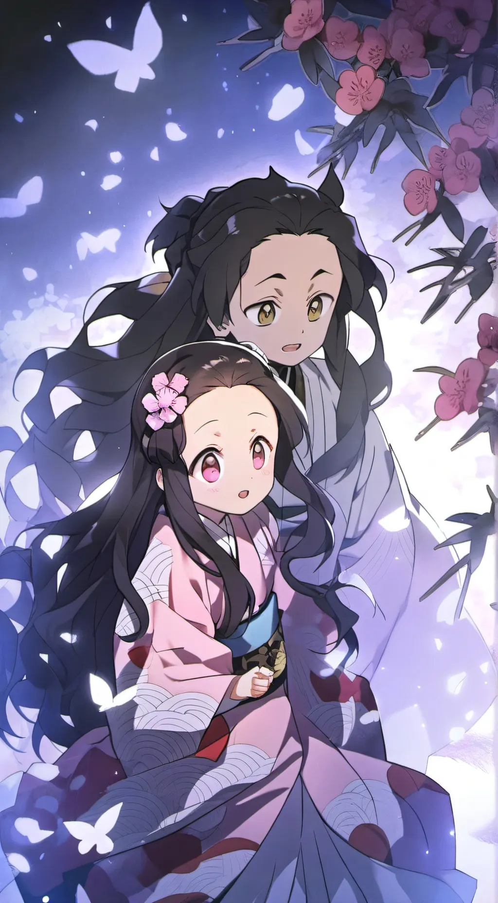 ai character: Tanjiro and Nezuko background