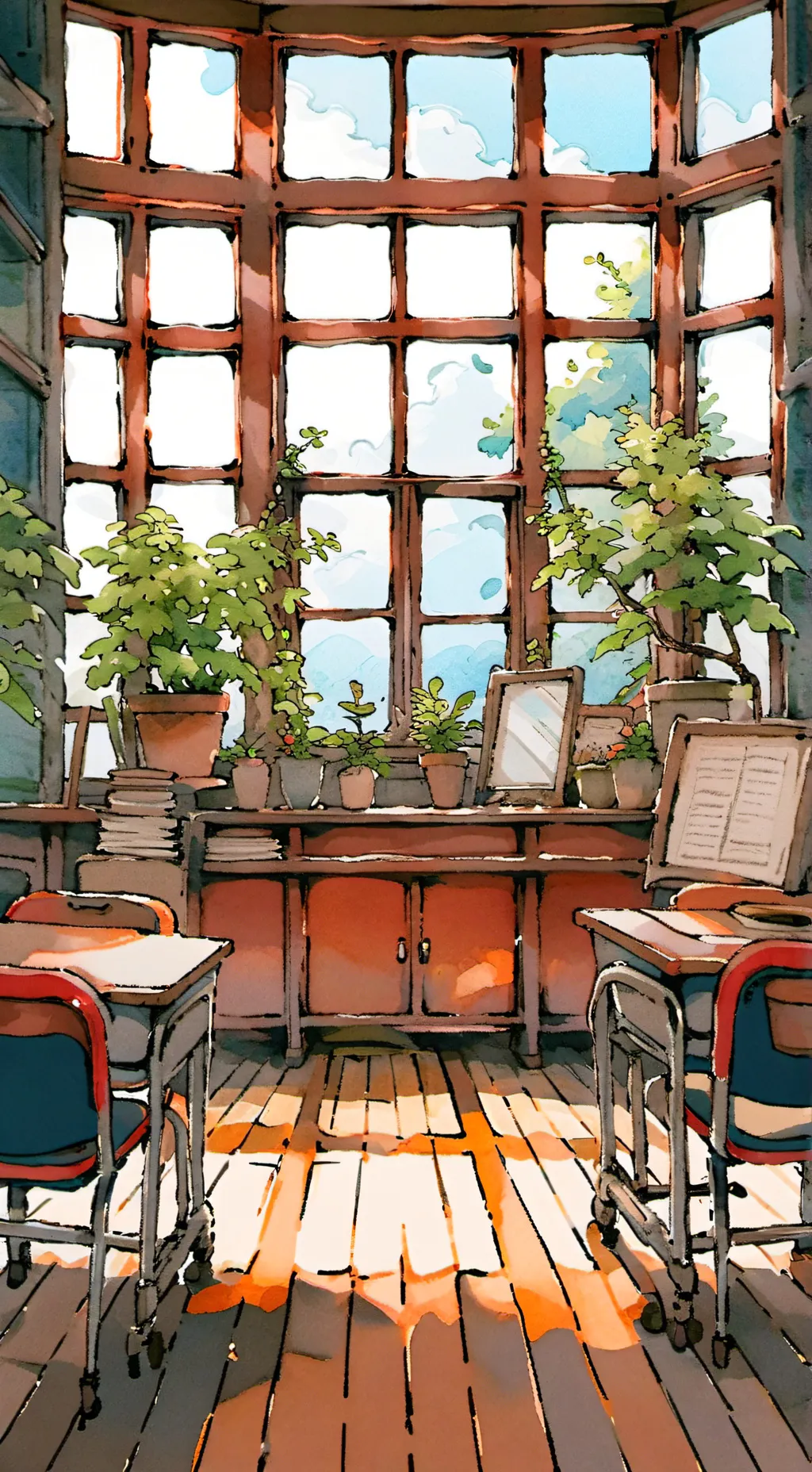 ai character: CLASS ROOM BUTTT5 background