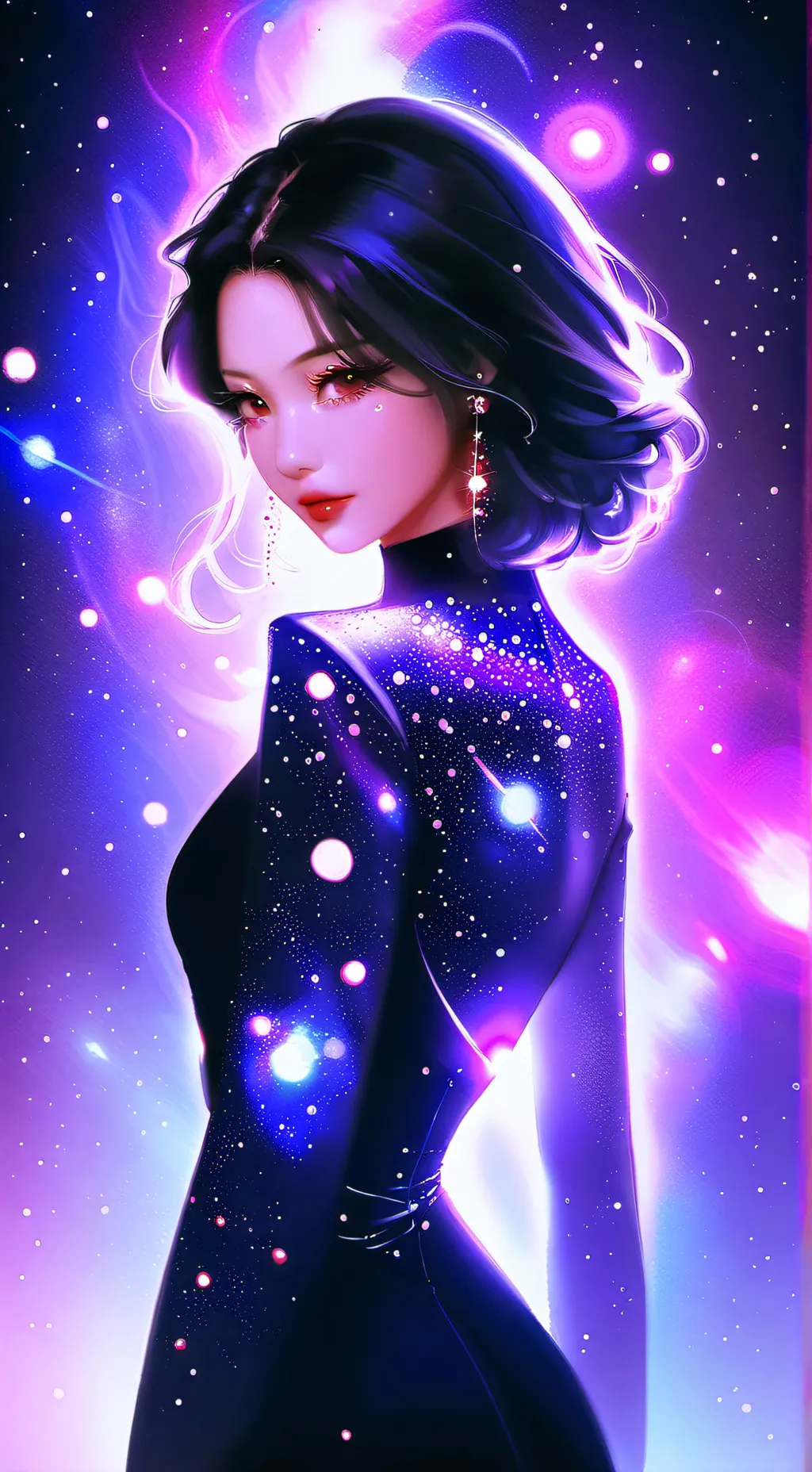 ai character: galax background
